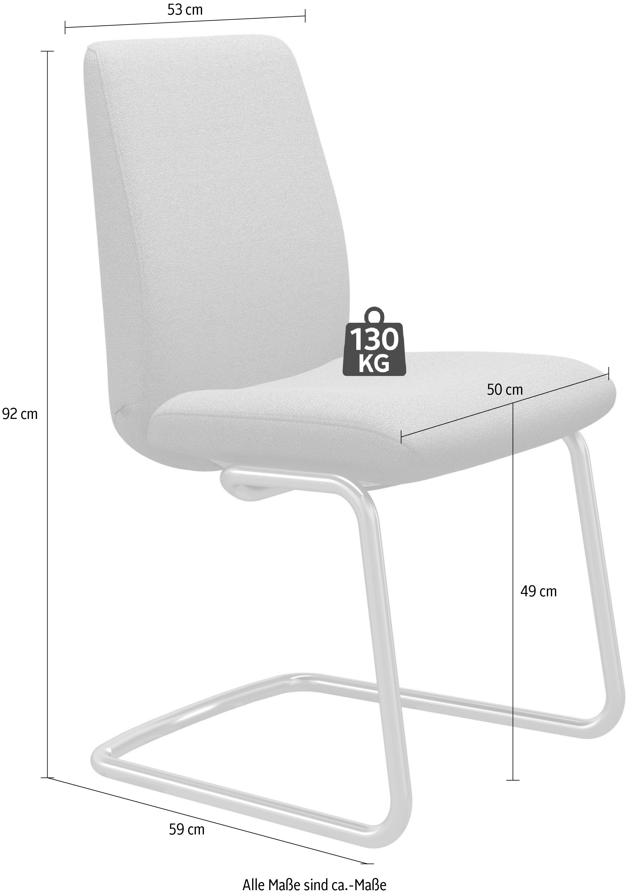 Stressless® Polsterstuhl »Laurel«, Microfaser DINAMICA, Low Back, Größe L, mit Beinen aus Stahl in Schwarz matt