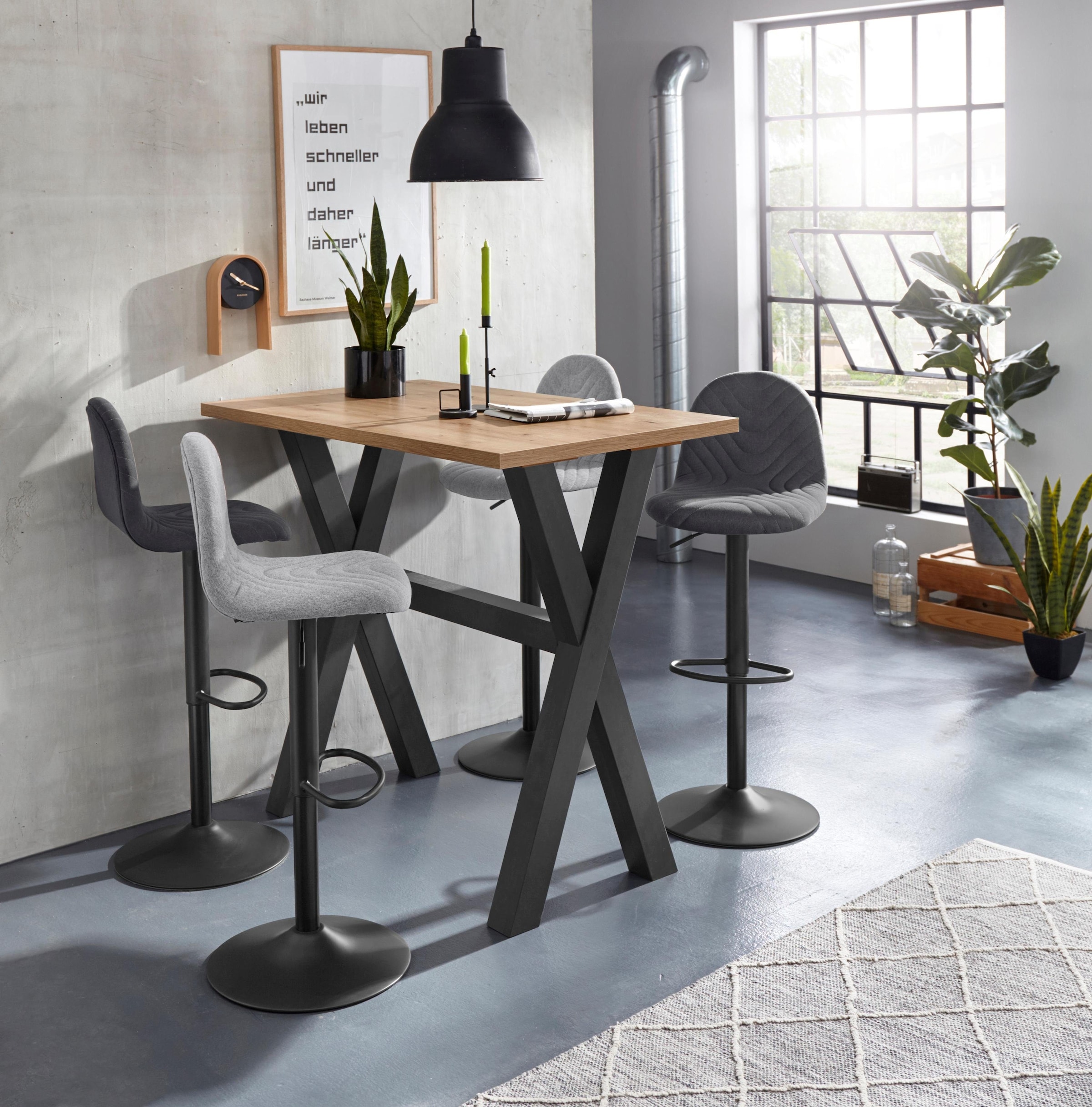 Homexperts Barhocker »Circus 2«, 2er-Set, drehbar mit Höhenverstellung