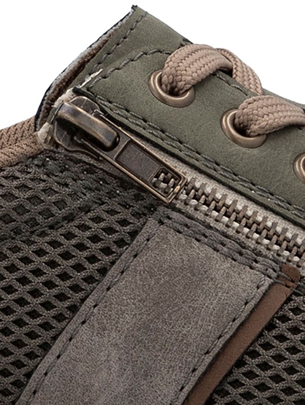 Rieker Sneaker, Halbschuh, Schnürschuh, Freizeitschuh mit seitlichem Reißverschluss