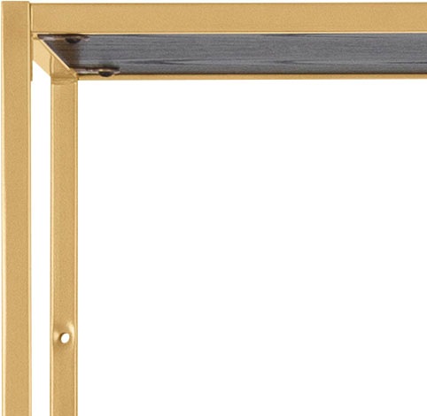 ACTONA GROUP Bücherregal, Metallgestell, modernes Design, 5 Einlegeböden, asymmetrische Details