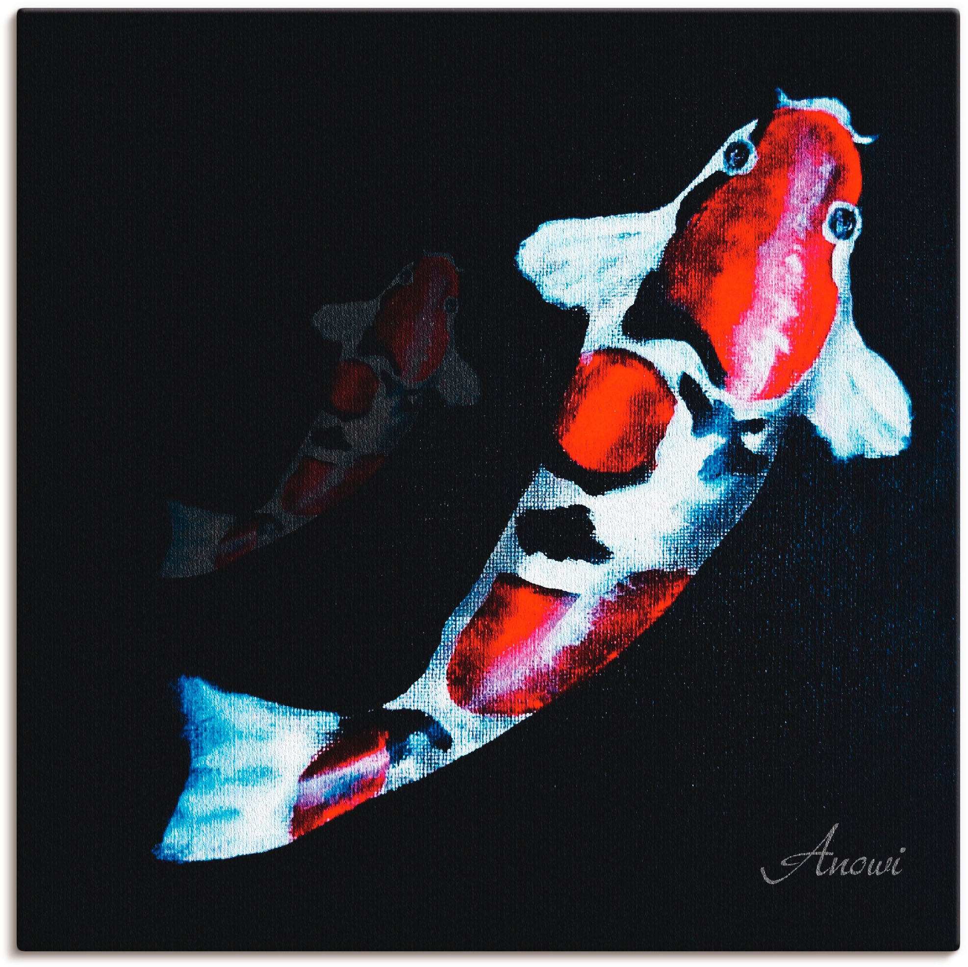 Artland Wandbild »Koi«, Wassertiere, (1 St.), in vielen Größen & Produktarten -Leinwandbild, Poster, Wandaufkleber / Wandtattoo auch für Badezimmer geeignet