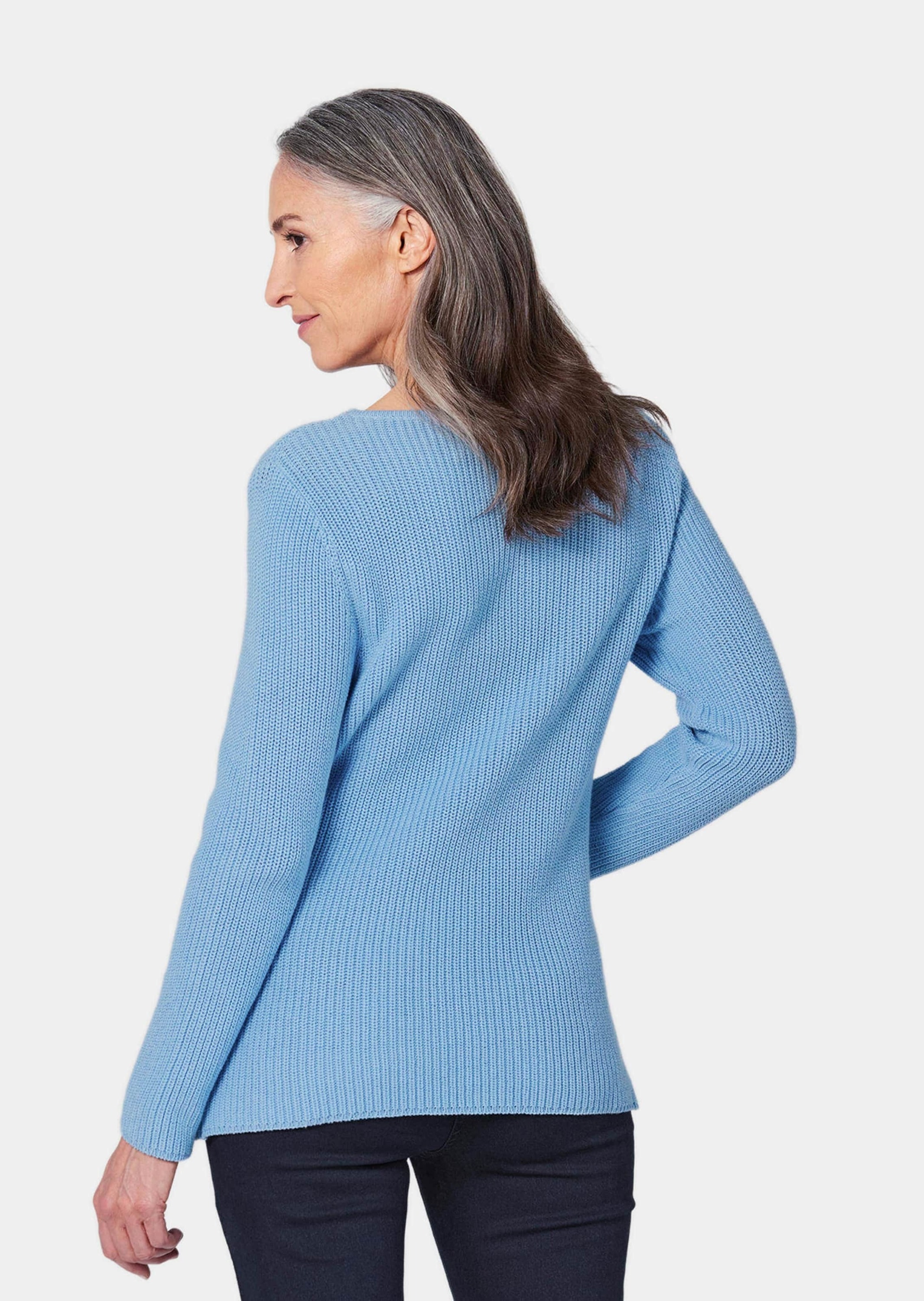 GOLDNER Strickpullover »Figurschmeichelnder Pullover aus reiner Baumwolle«
