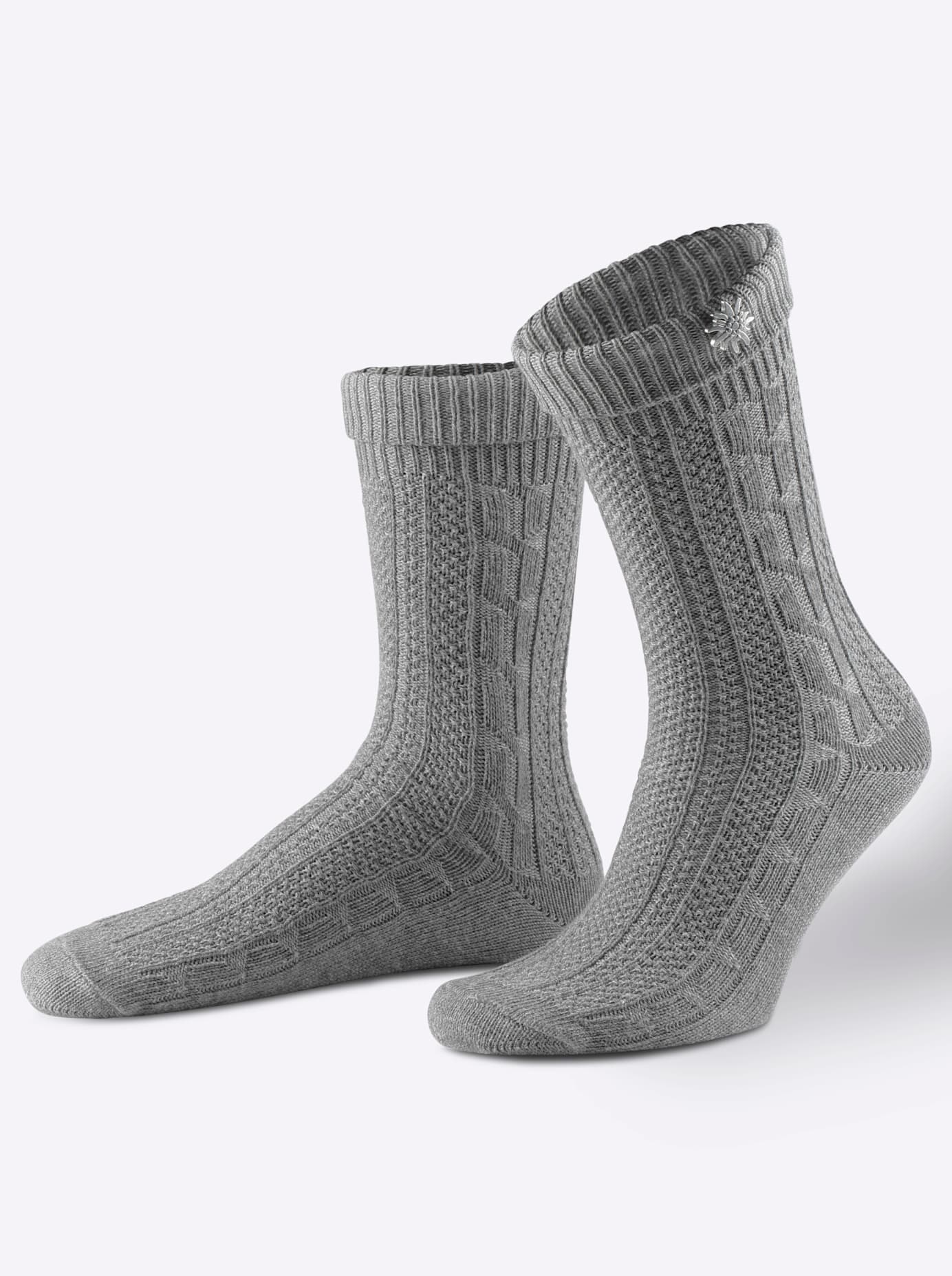 HerrenTrachtensocken1Paartlg. in grau, Größe 2