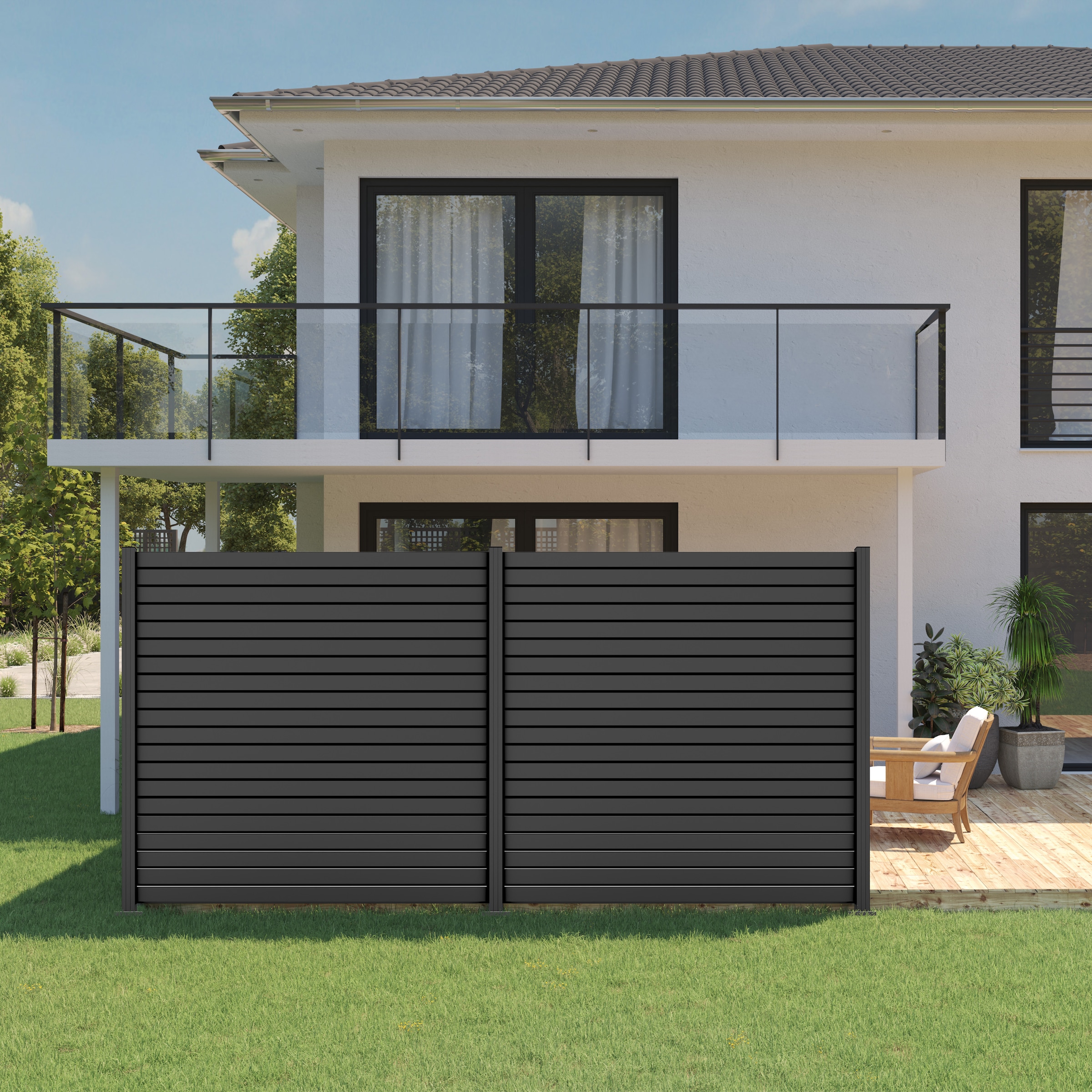 STAKET PRO Gartenzaun »Komplettzaun »Rhombus Mini« Breite 1800 - 2400 mm« Zaunhöhe 180 cm, Zaunlänge 1,842 - 7,326 m