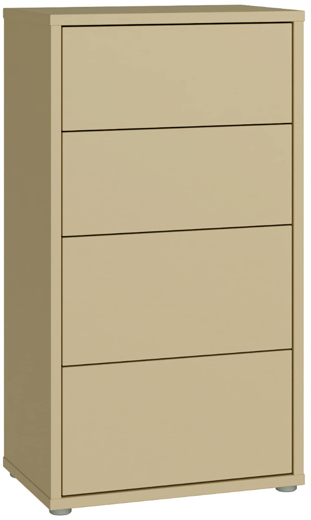 FORTE Kommode »Alice Springs, Kommode Höhe 99,1 cm, 4 Schubkästen« Schubkästen mit Vollauszug, Grifflos, Push to open