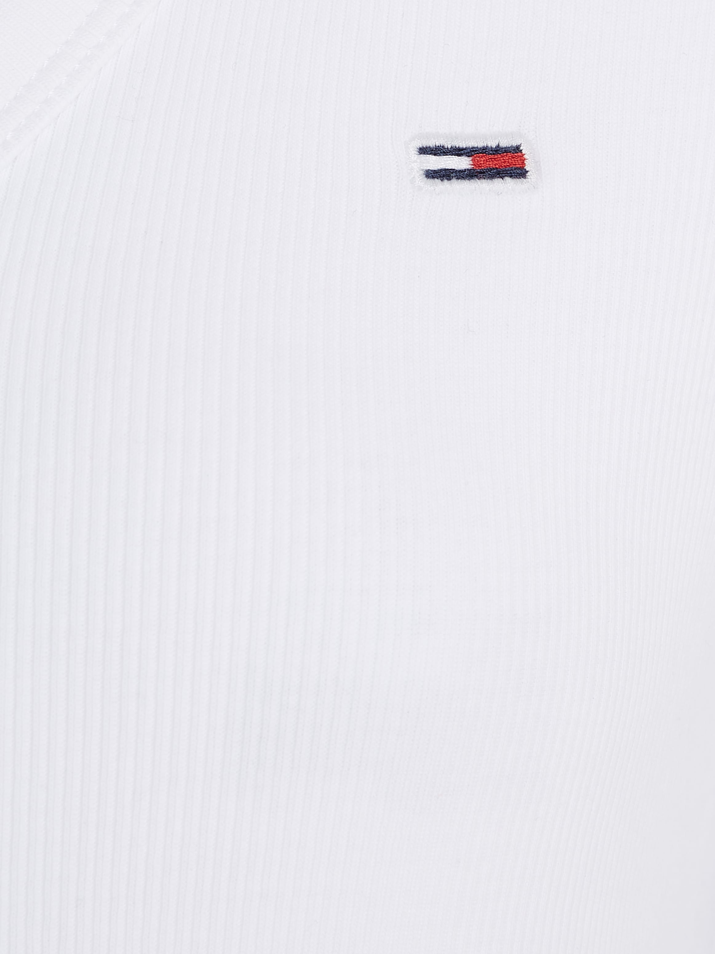 Tommy Jeans T-Shirt »TJW SLIM ESSENTIAL RIB V SS«, mit Logostickerei