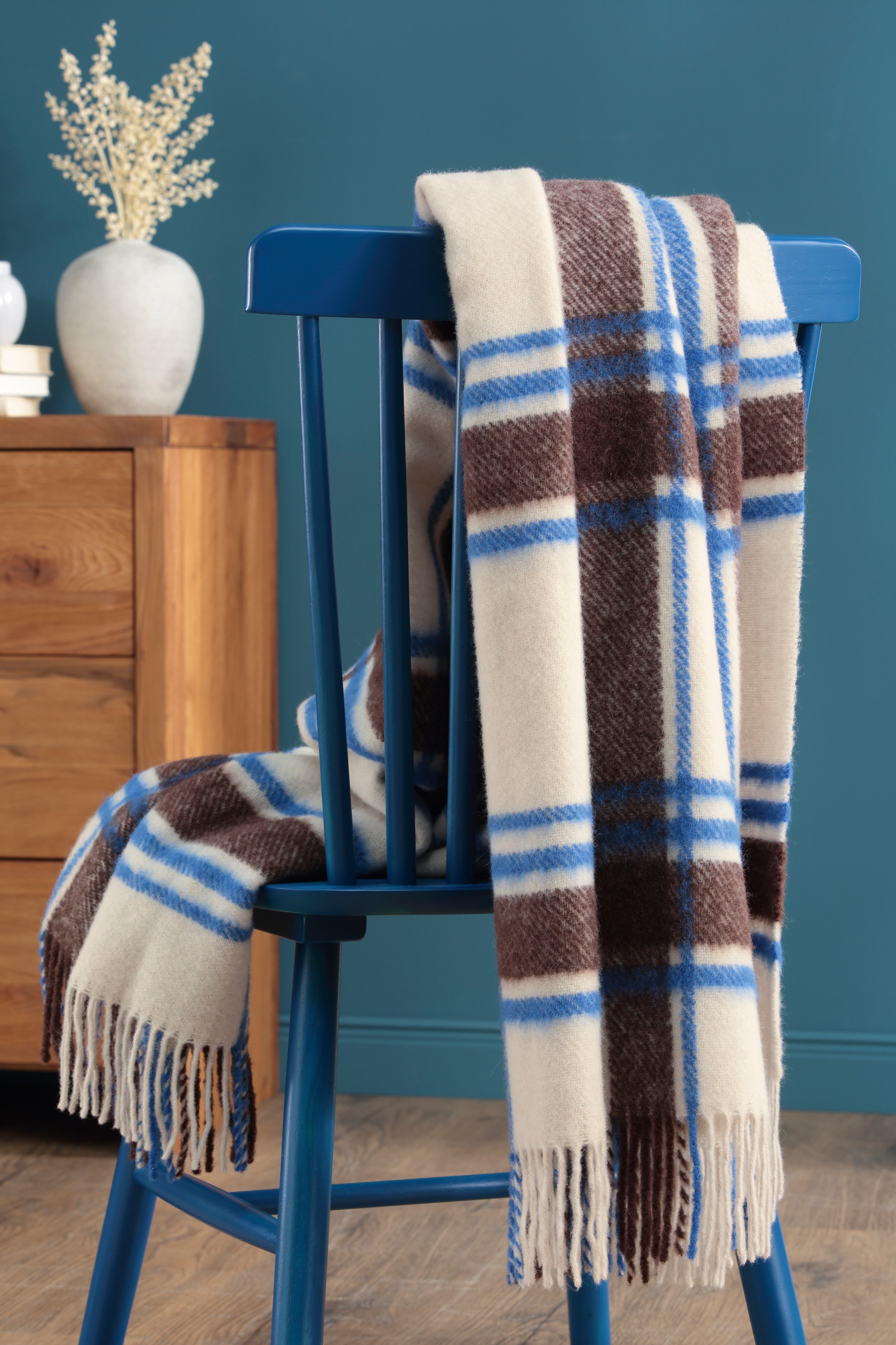 Biederlack Plaid »Arctic Check« 130 x 170, mit Fransen