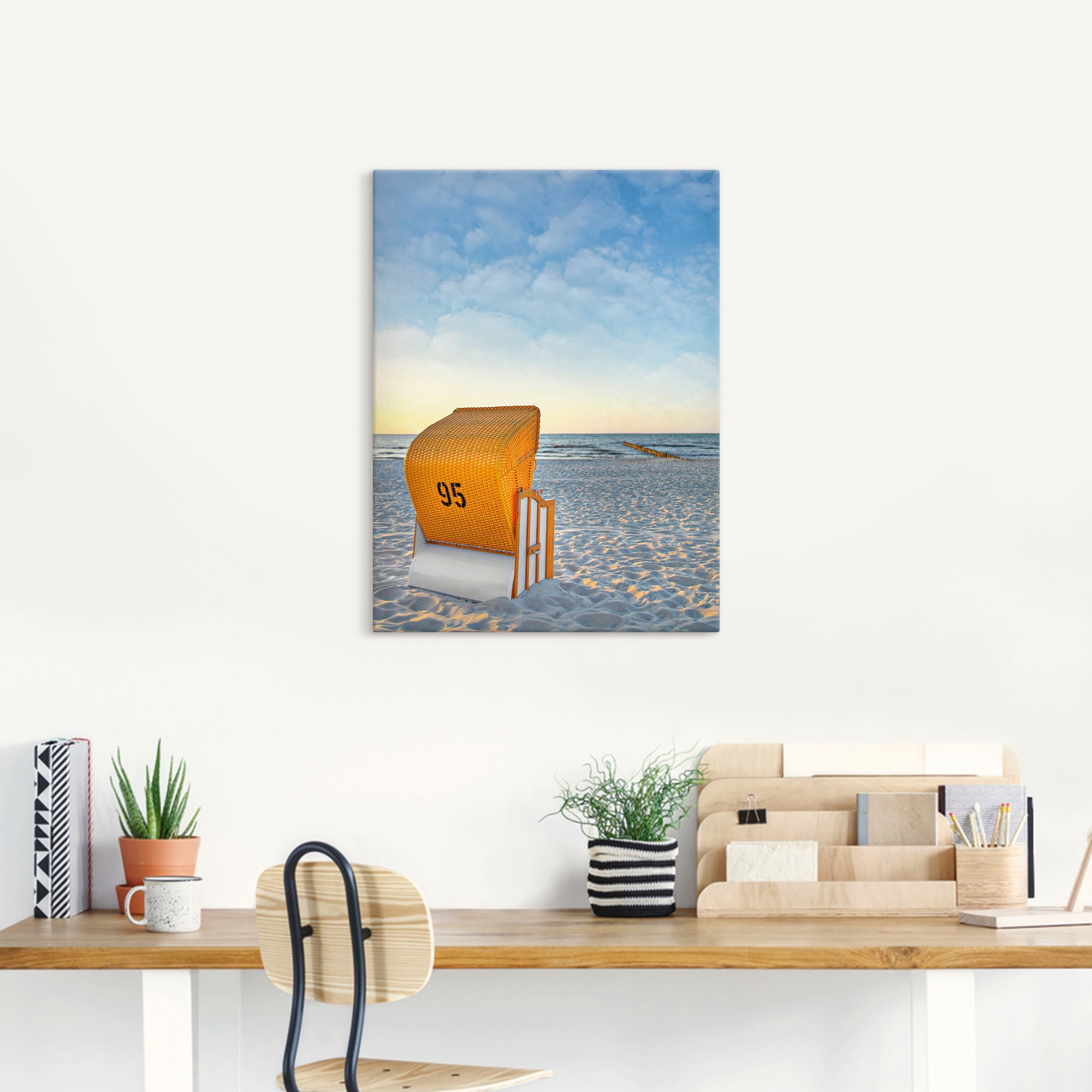 Artland Wandbild »Ostsee7 - Strandkorb«, Strand, (1 St.), als Alubild, Outdoorbild, Leinwandbild, Poster in verschied. Größen