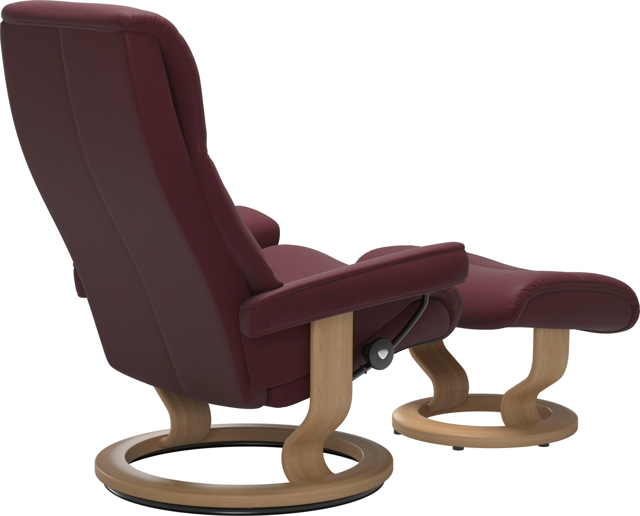Stressless® Relaxsessel »View«, (Set, Relaxsessel mit Hocker), mit Classic Base, Größe M,Gestell Eiche