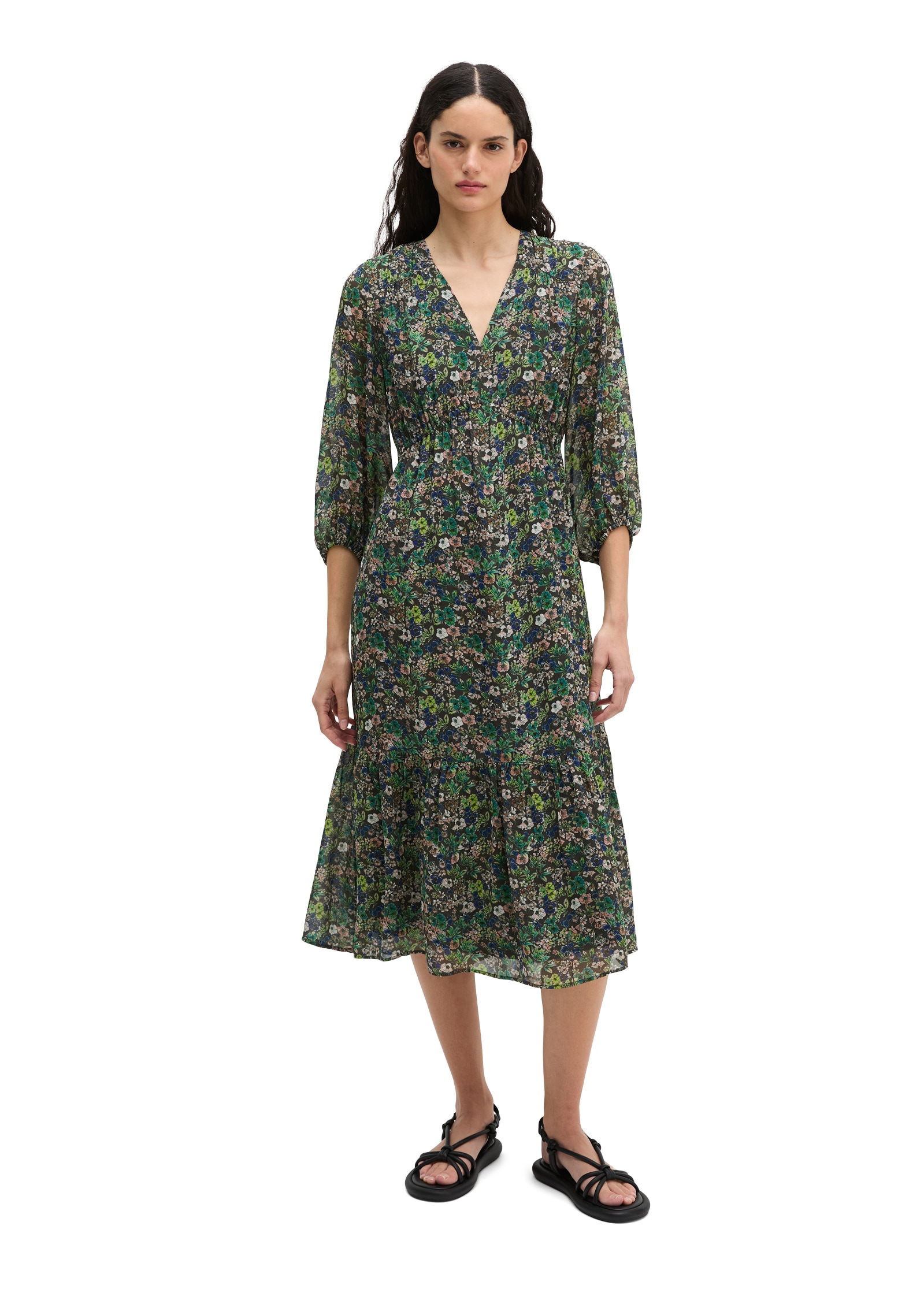 Marc O'Polo Sommerkleid Ohne Taschen flared aus bedruckter Viskose