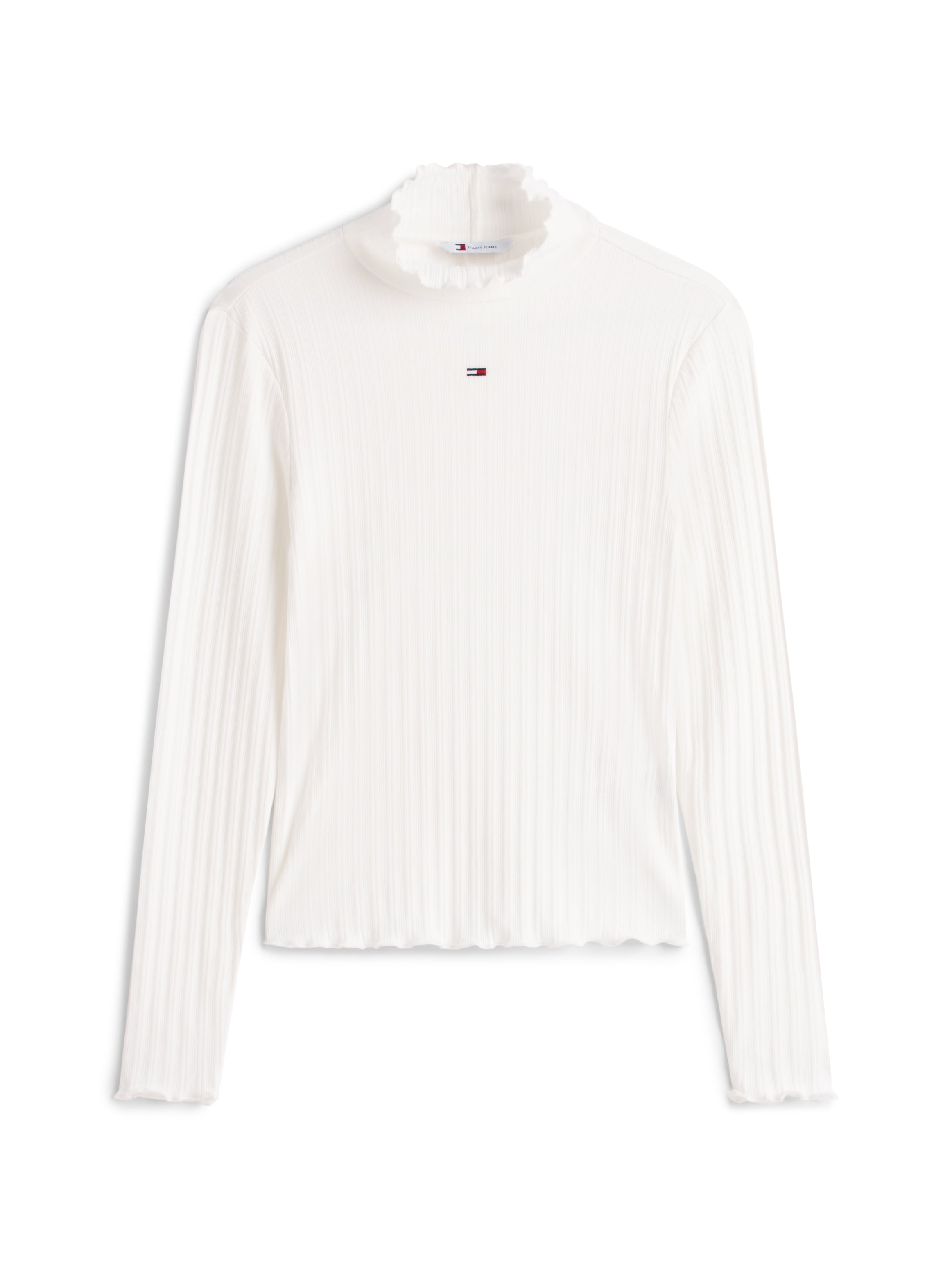 Tommy Jeans Langarmshirt »TJW SLIM RIB LETTUCE EDGE LS« Packung, 3 tlg. in gerippter Struktur