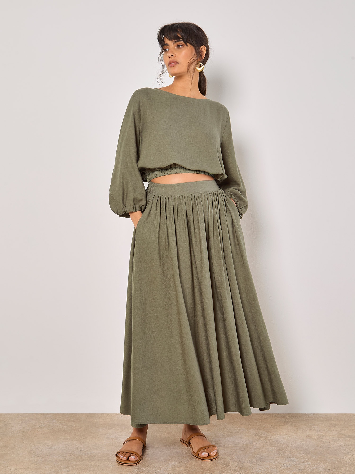 Apricot Klassische Bluse »Bluse« mit Ballonärmeln