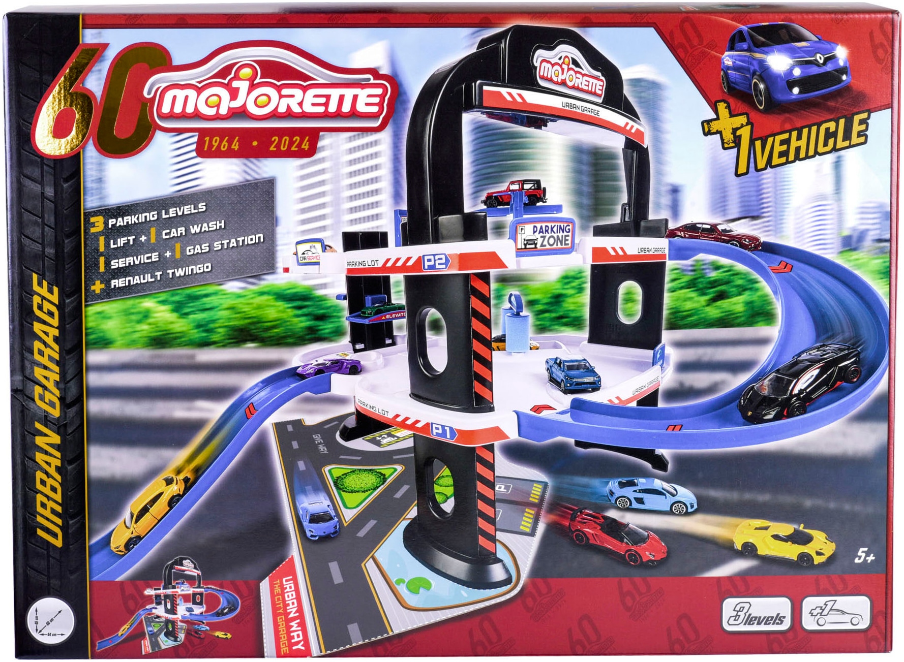majORETTE Spiel-Parkgarage »Urban Garage 60 Years Anniversary+1 Car«