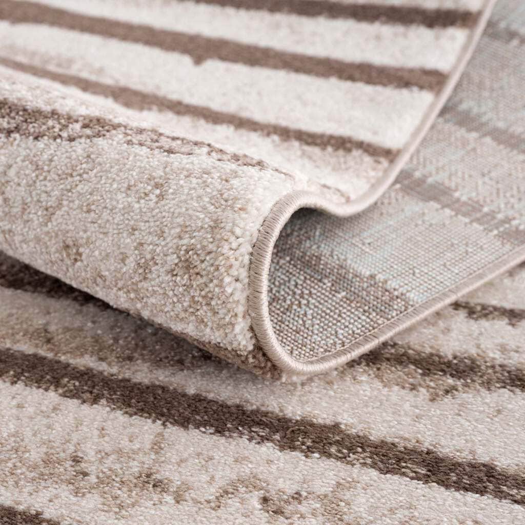 Carpet City Teppich »Moda« rechteckig 11 mm Höhe Kurzflor, Streifen-Muster, Weicher Flor