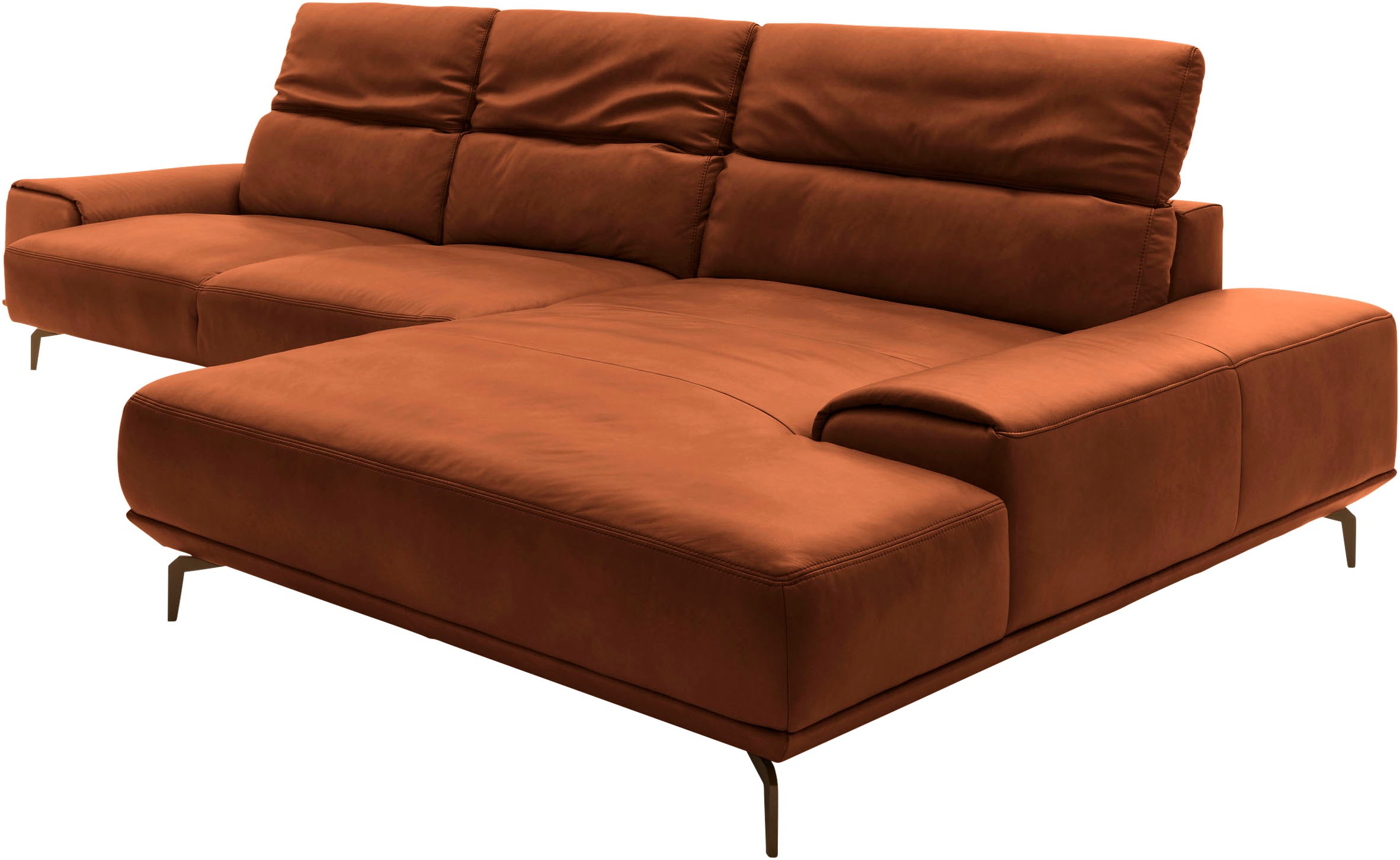 Musterring Wohnlandschaft »MR 2490«, Bronze-Fuß Sitzhöhe 46cm, wahlweise mit Funktionen, Maße 342 x 207 cm