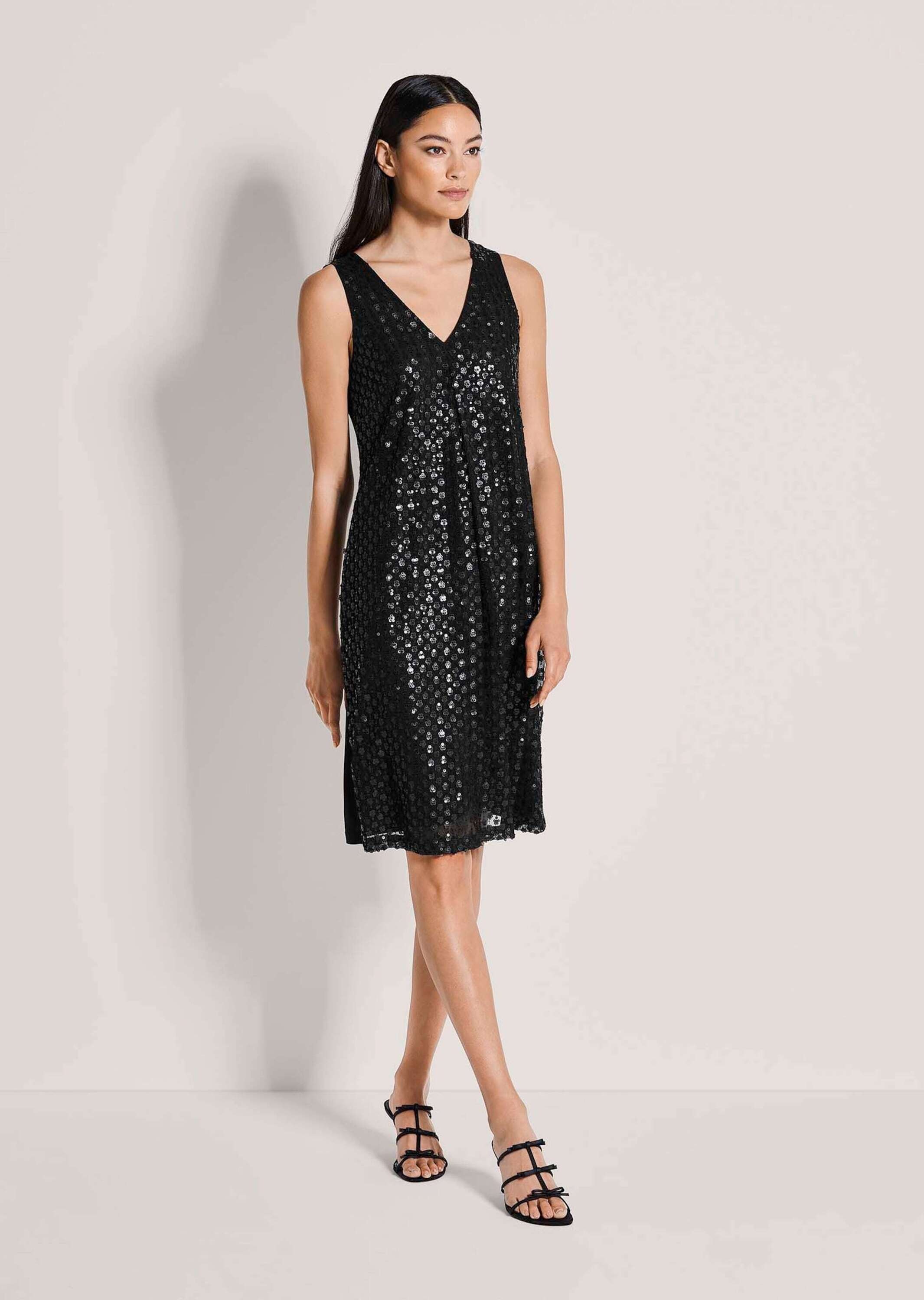 MADELEINE Sommerkleid »Paillettenkleid Partykleid mit V-Ausschnitt«