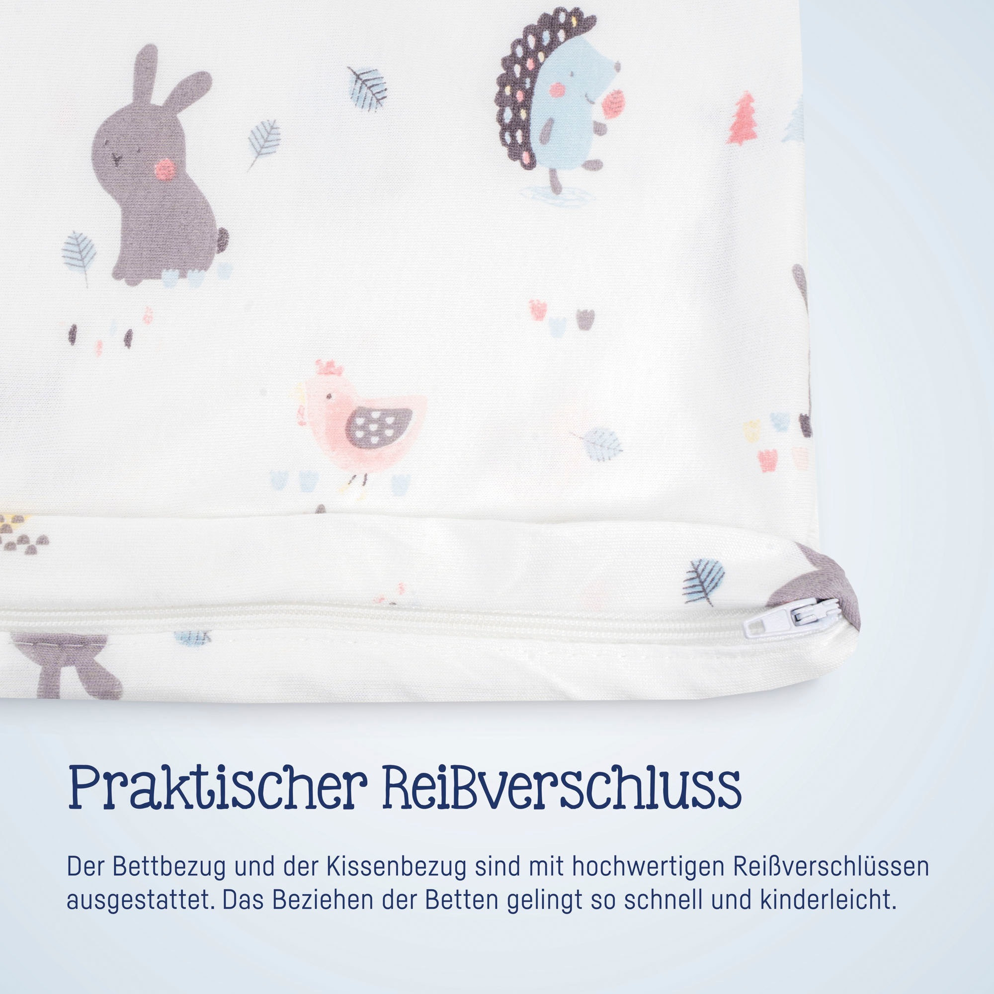 Julius Zöllner Kinderbettwäsche »Crazy Animals«, (2 tlg.), mit unterschiedlichen Tieren