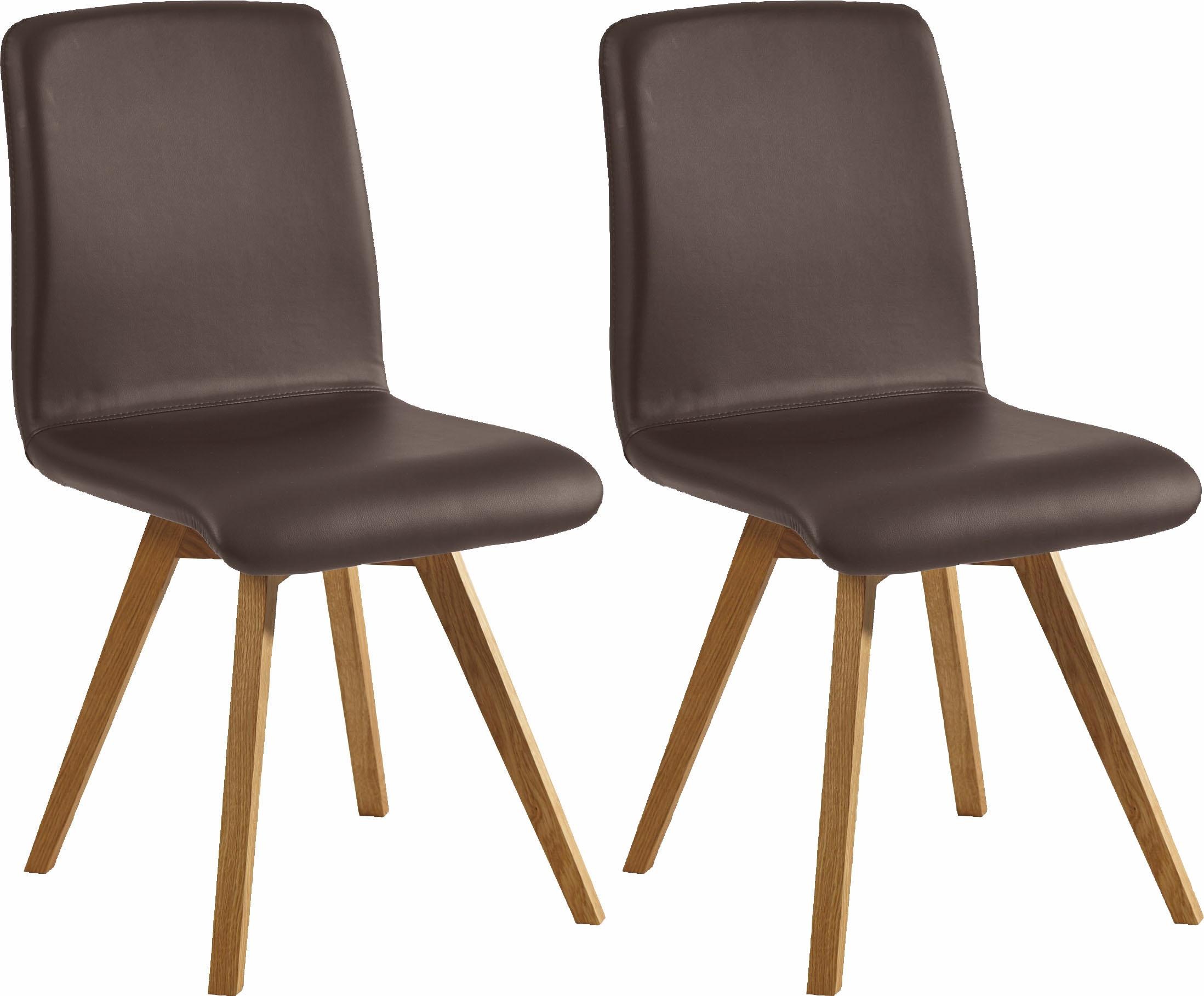 SCHÖSSWENDER 4-Fußstuhl »Karla«, (Set), 2 St., Kunstleder, Gestell aus Massivholz