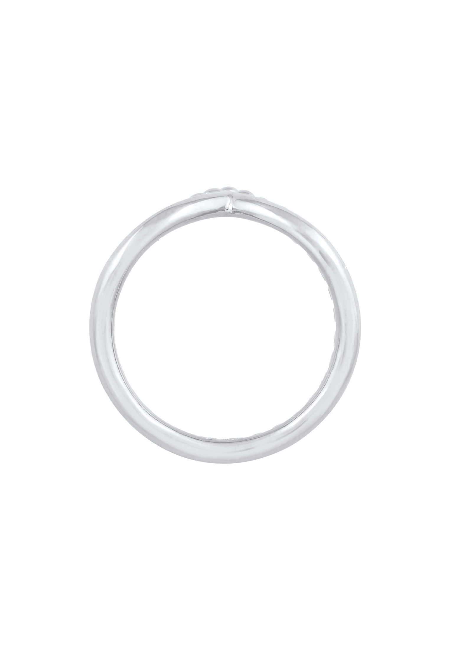 Elli Silberring »Ring Kugel Design V-Form Stacking 925 Silber«