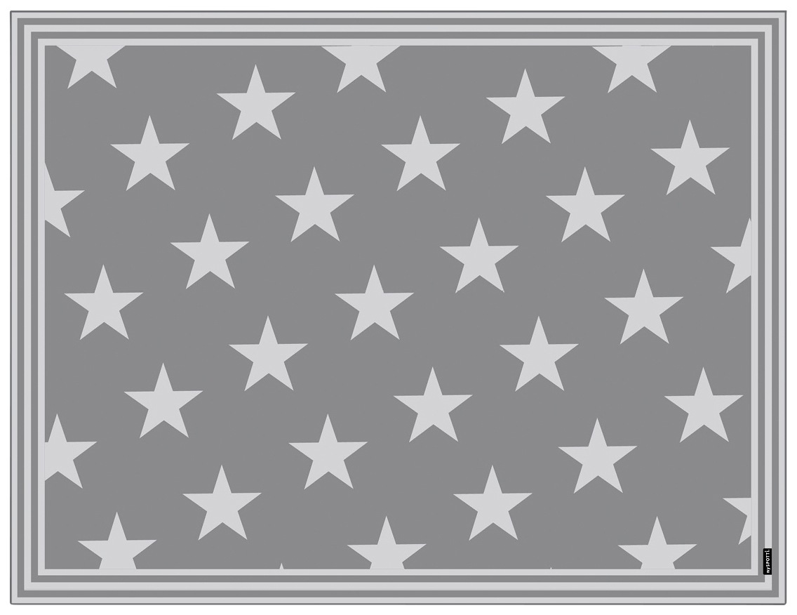 MySpotti Vinylteppich »Buddy Mini Star Grey«, rechteckig, 0,5 mm Höhe, statisch haftend