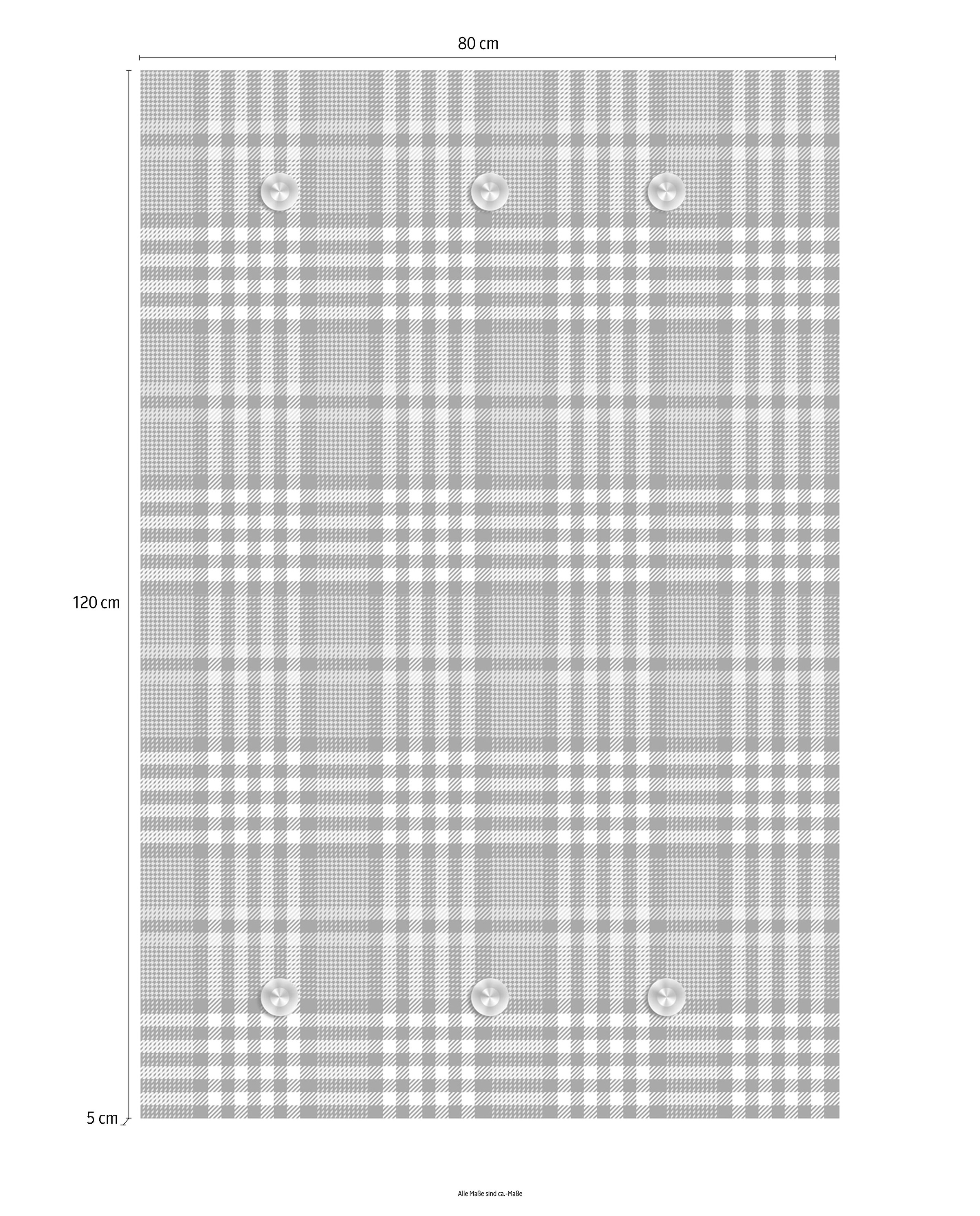 queence Garderobenleiste »Karomuster«, mit 6 Haken, 80 x 120 cm