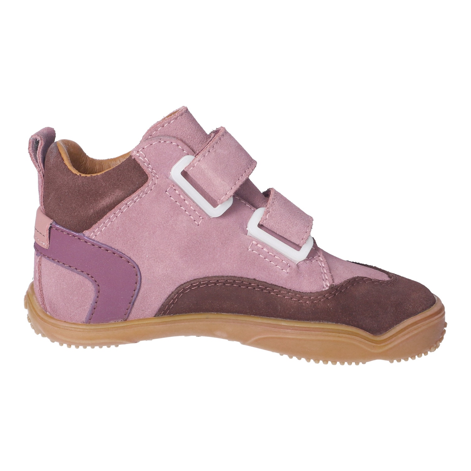 qnuffs Barfußschuh »Kastanie«  Klettschuh, mit Namensschild an der Ferse, kürzbarer Klettriemen