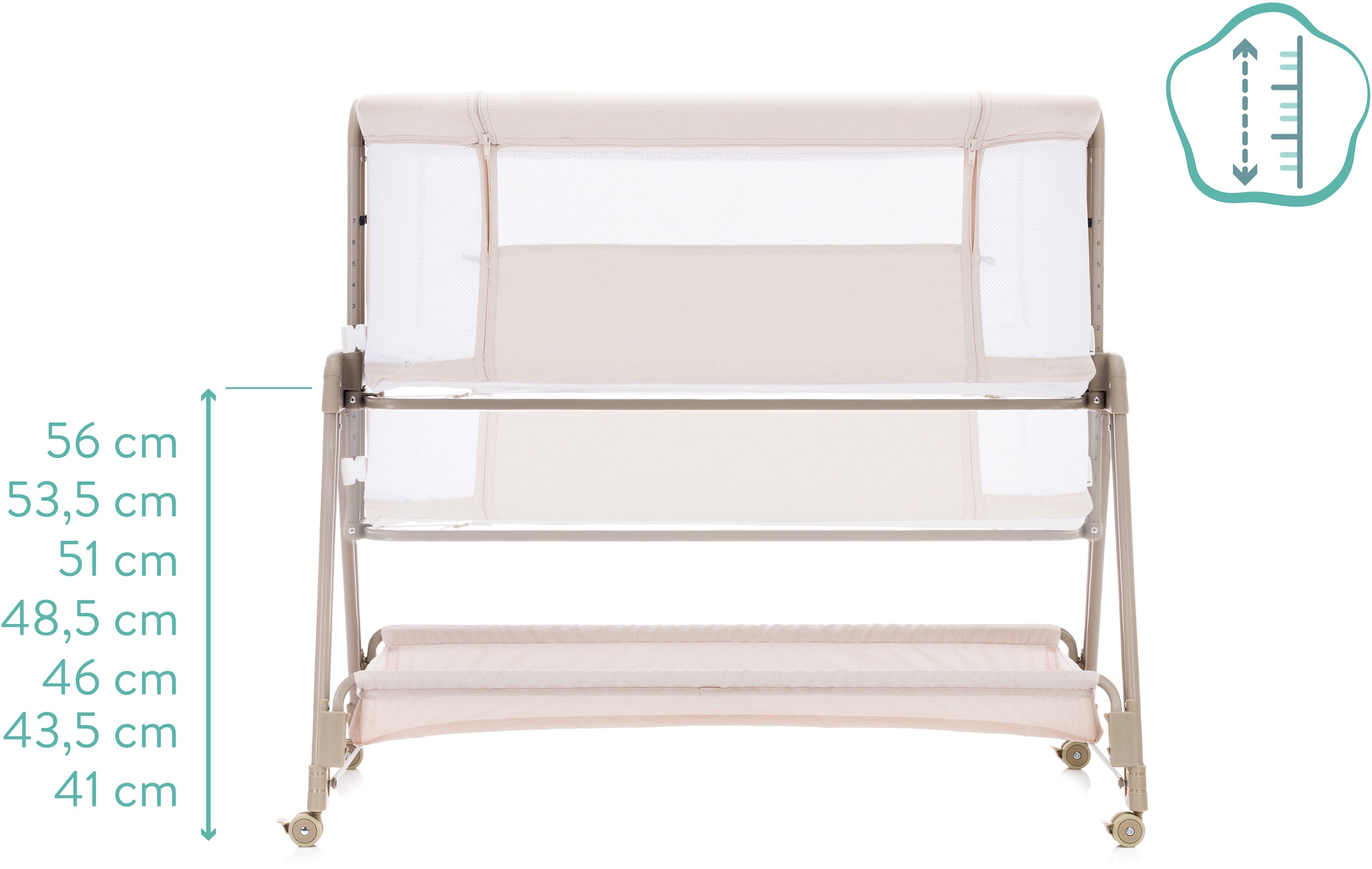 Fillikid Beistellbett »Dream, creme«, mit Matratze
