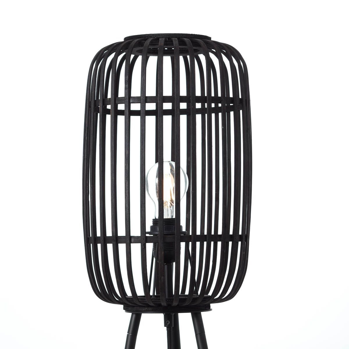 Brilliant Stehlampe »Woodrow«, 1 flammig, Leuchtmittel E27 | ohne Leuchtmittel, dreibeinige Bambus Lampe, 130 x 45 cm, E27, Boho-Stil