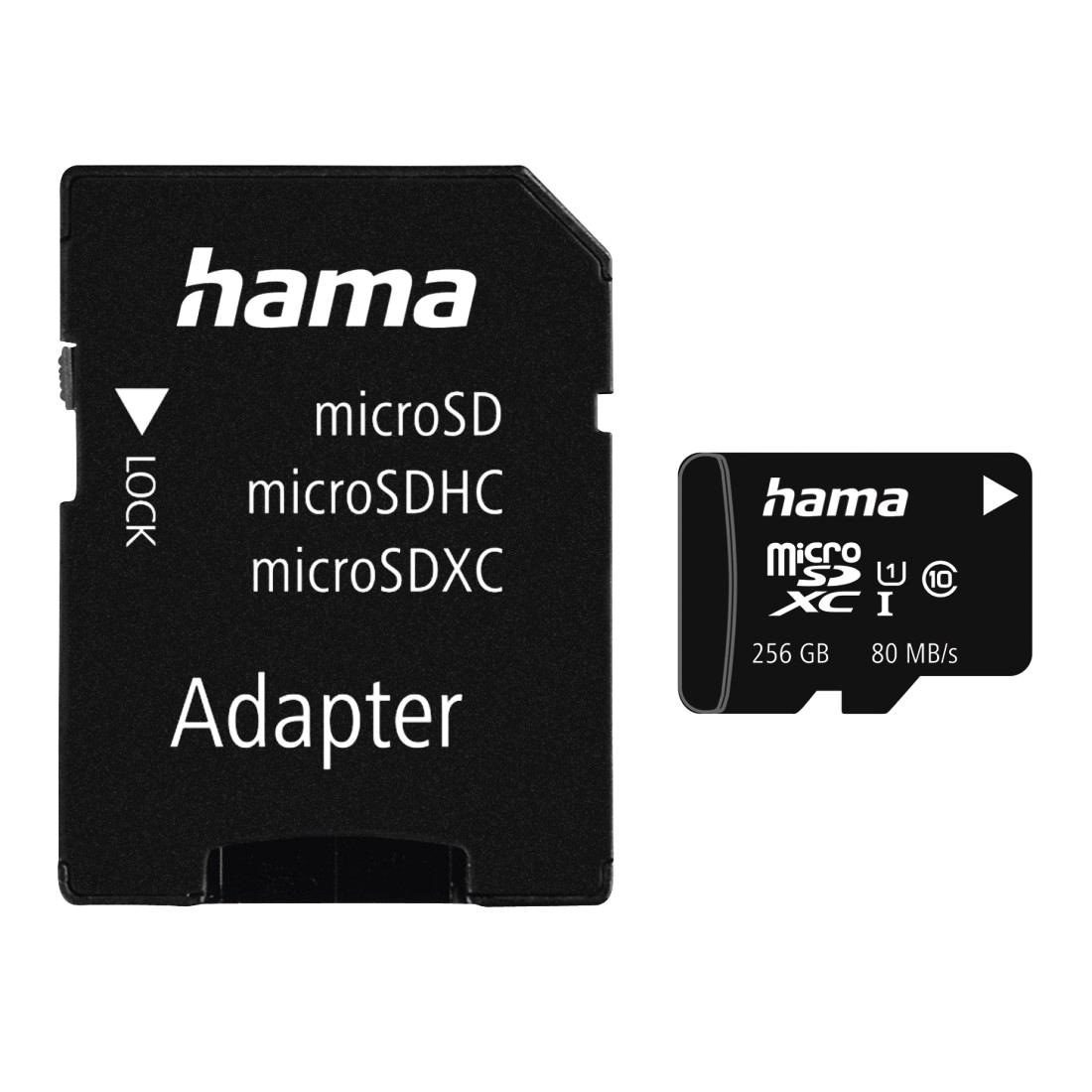 Hama Speicherkarte »microSD Karte in schwarz, Größe 256 GB
