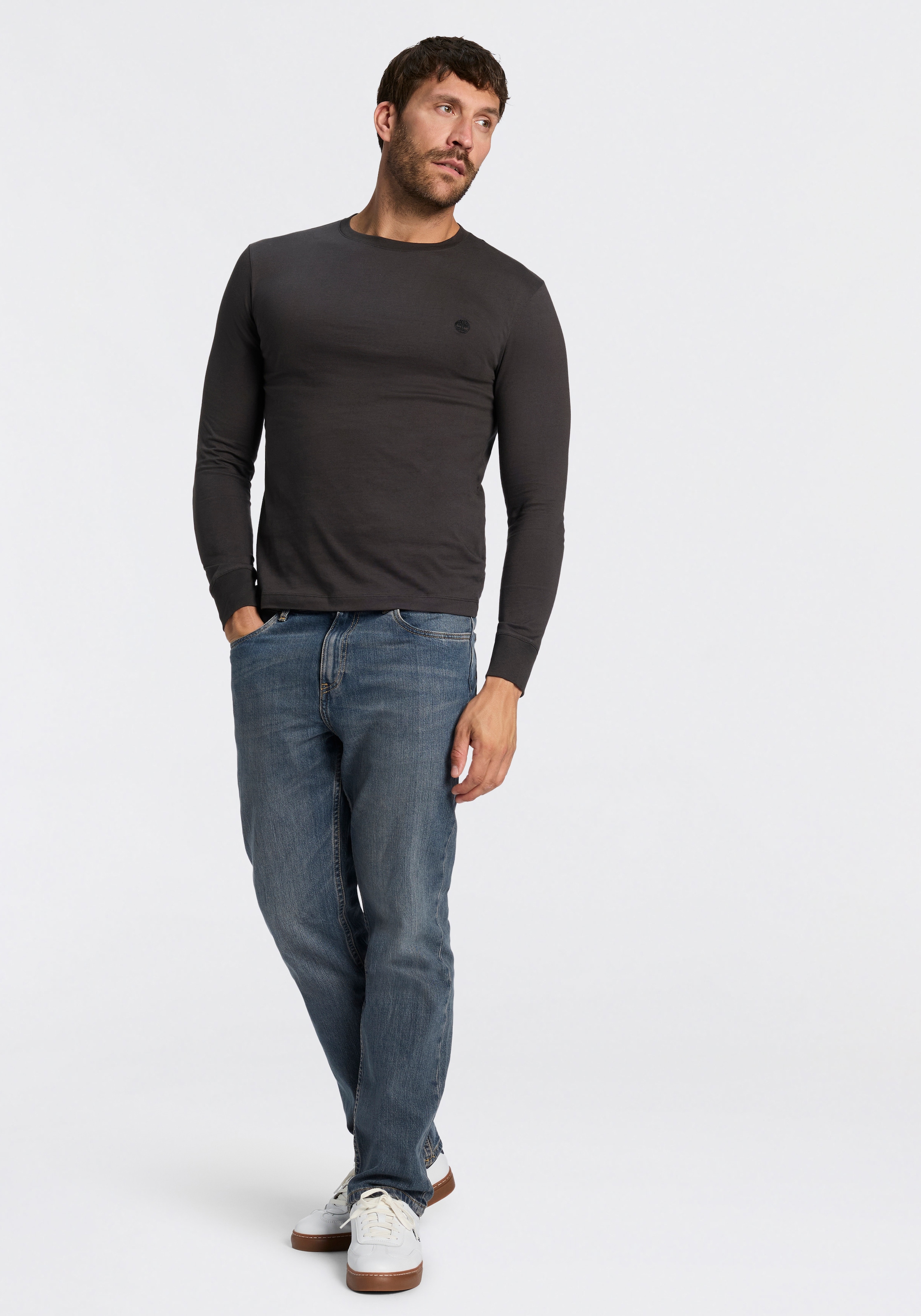 Timberland Langarmshirt »EXETER RIVER - Tree Embroidered LS« Langarmshirt, aus Baumwolle, in den Größen S bis XXXL