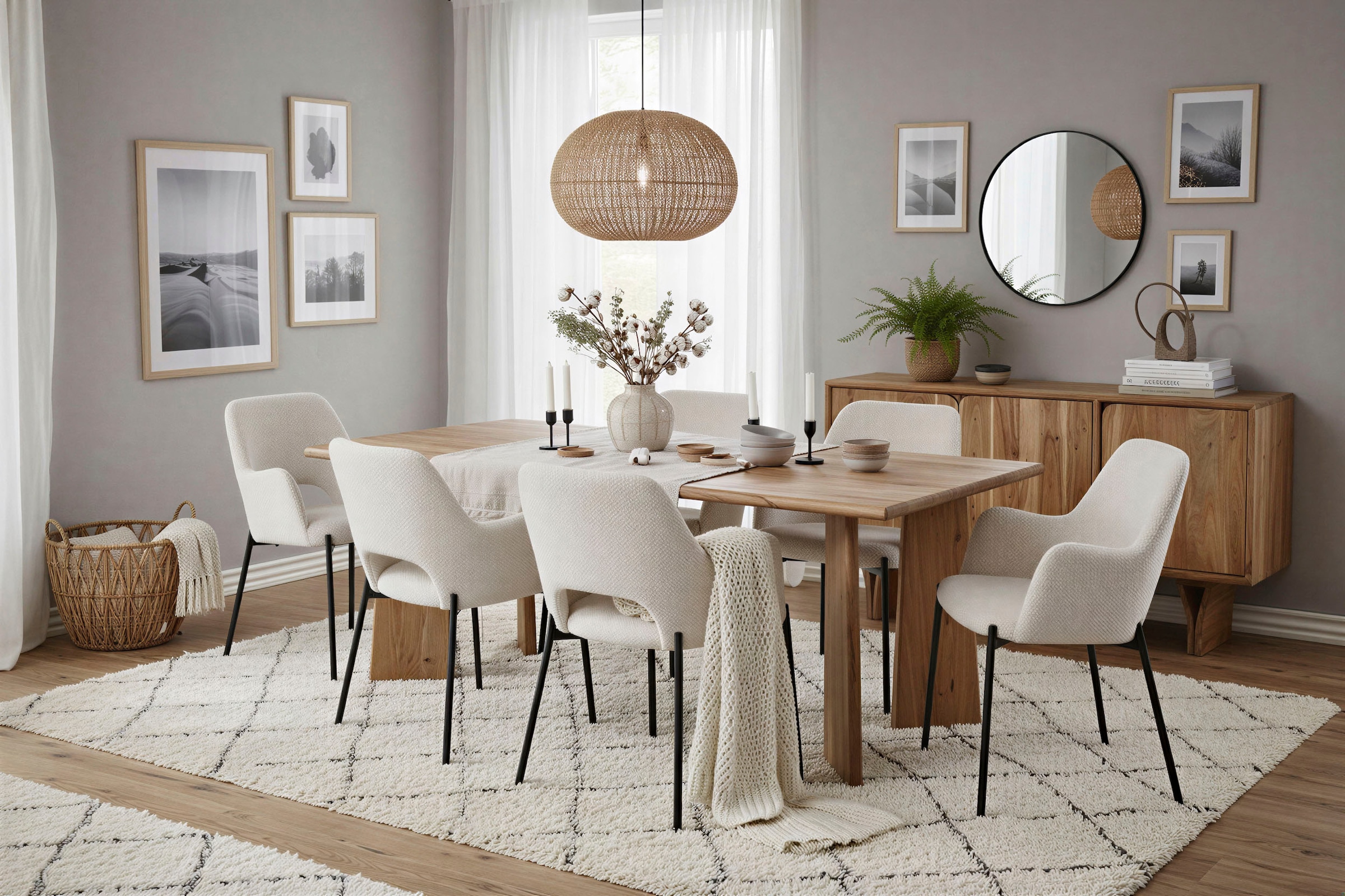 SIT Sideboard »ACACIA WAVE« 1 Stk. tlg. extravagantes Holzwangengestell