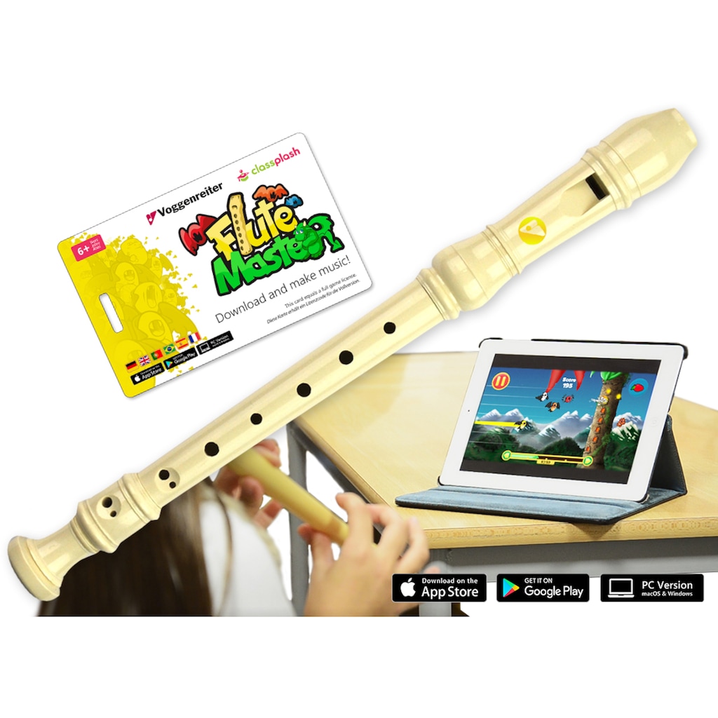 Voggenreiter Blockflöte »Flute Master (App) mit Blockflöte, barocke Griffweise«