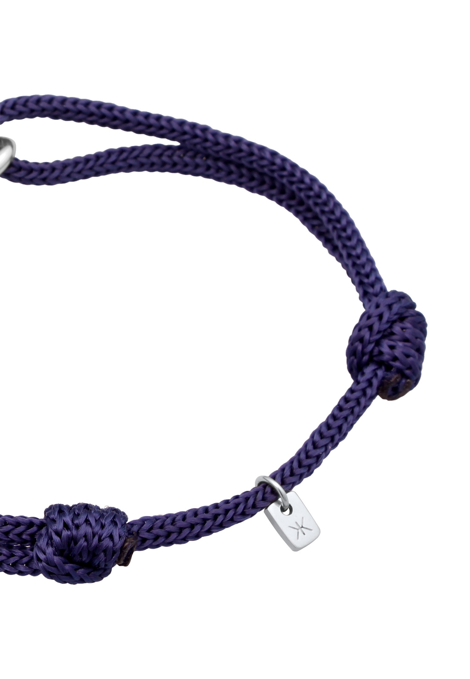 Kuzzoi Armkette »Armband Glieder Oval Nylon 925 Sterling Silber«