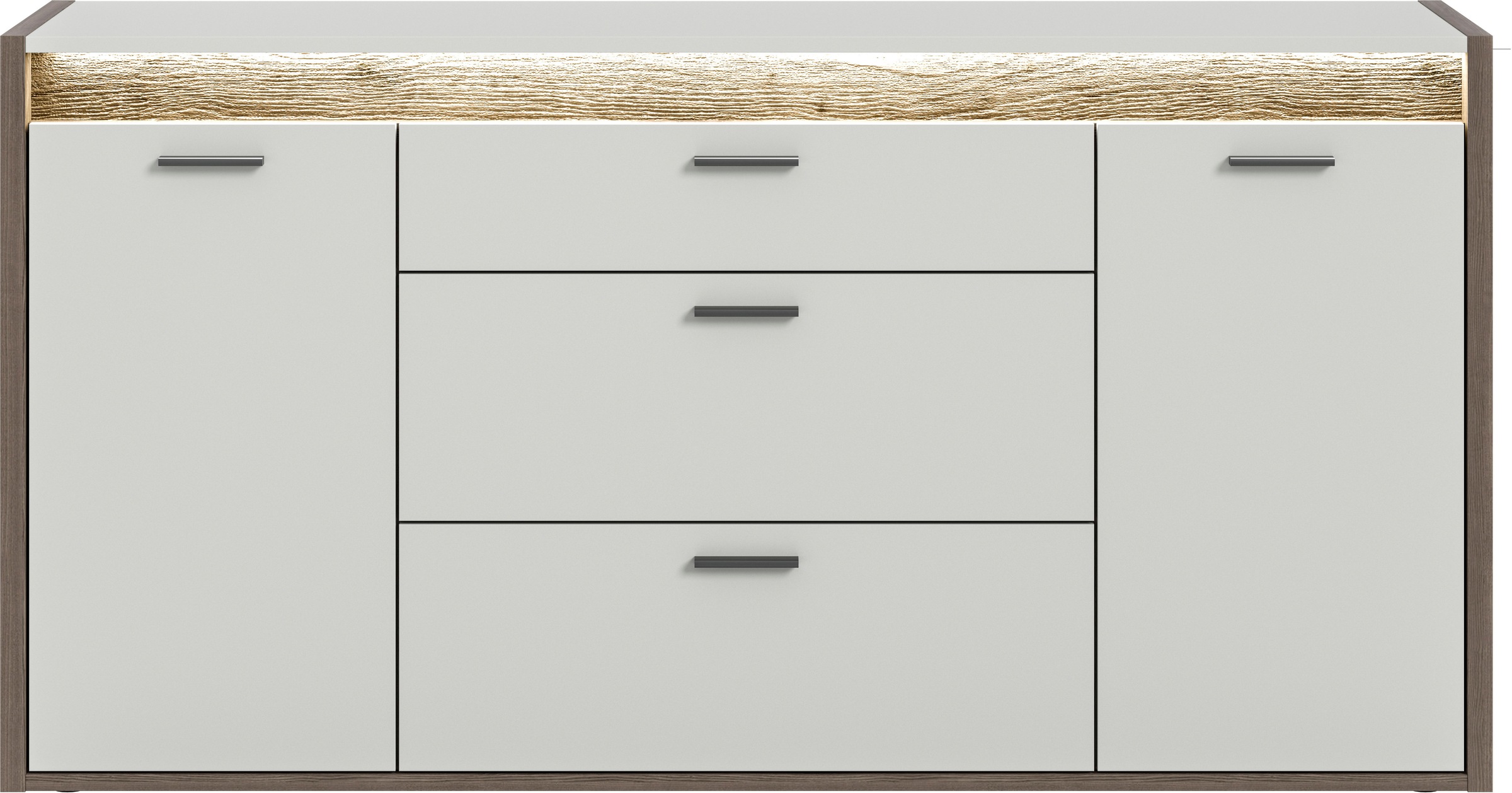 INOSIGN Sideboard »Treviso, Breite 167cm, inkl. Frontbeleuchtung, 2 Türen, 2 Einlegeböden«, 3 Schubkästen, Anrichte, Wohnzimmerschrank, Kommode