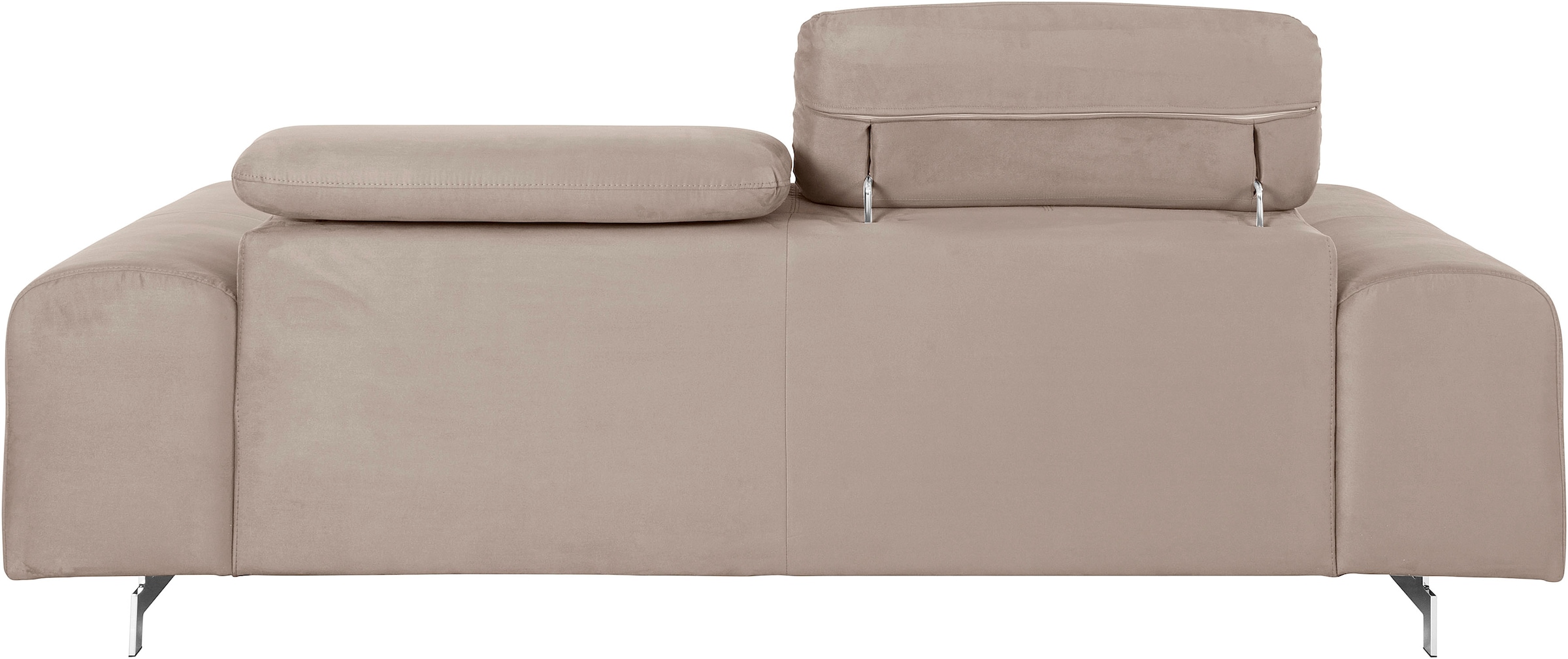 COTTA 3-Sitzer »Chef«, Big-Sofa mit Kopfteilverstellung, edle Metallkufen