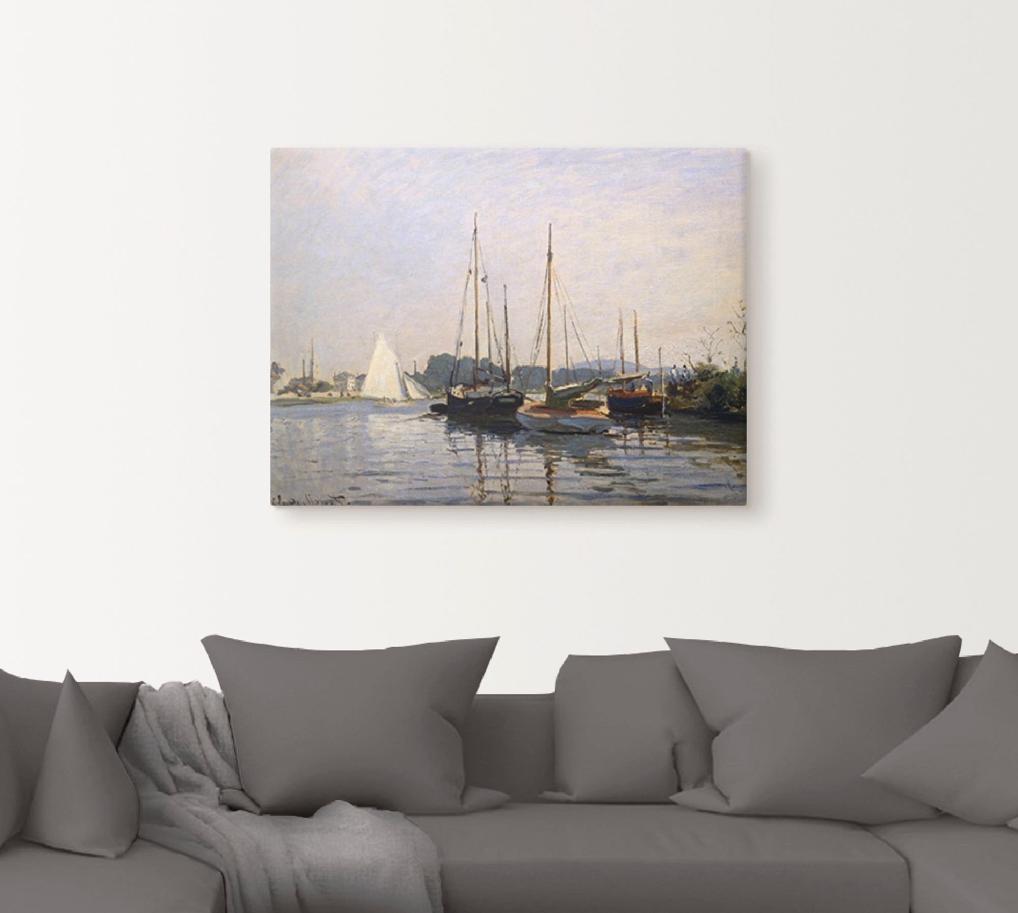 Artland Leinwandbild »Segelboote in Argenteuil. Gegen 1872/73«, Boote & Schiffe, (1 St.), auf Keilrahmen gespannt