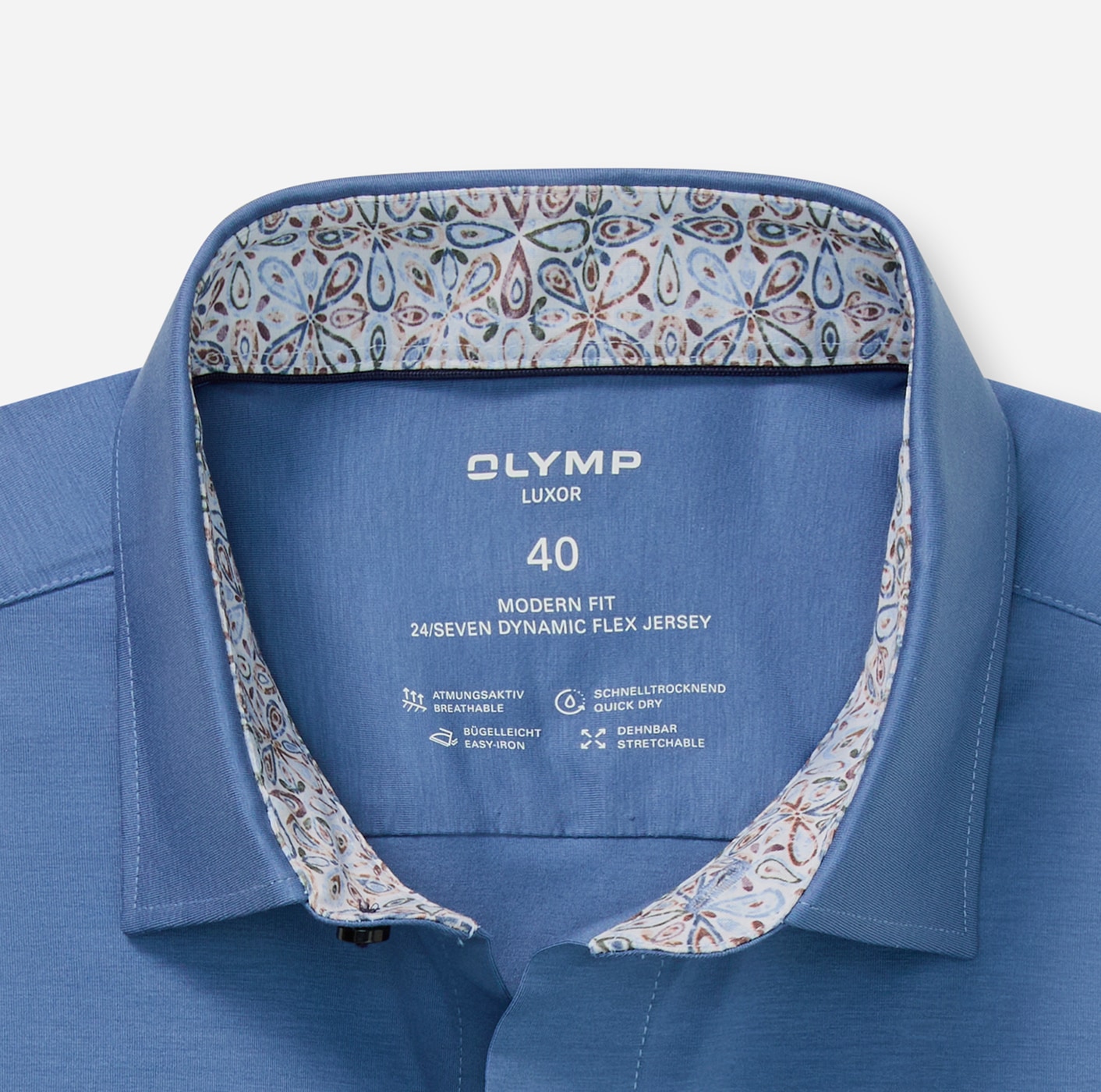 OLYMP Langarmhemd »Luxor 24/Seven« New Kentkragen, modern fit, Businesshemd, bügelleicht