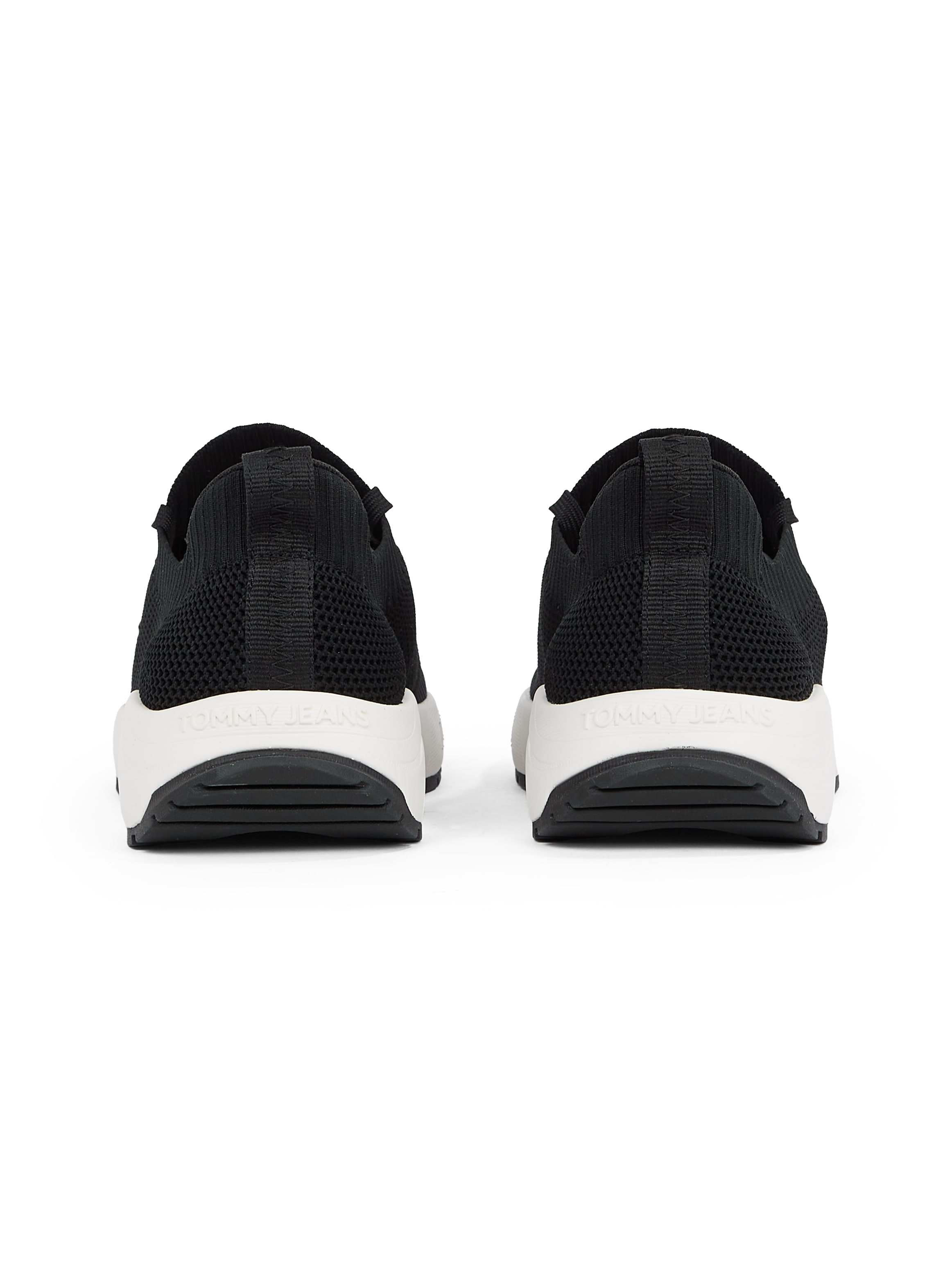 Tommy Jeans Slip-On Sneaker »TJM RUNNER KNTITTED«, Freizeitschuh, Halbschuh, Schlipper mit aufgesetzter Schnürung