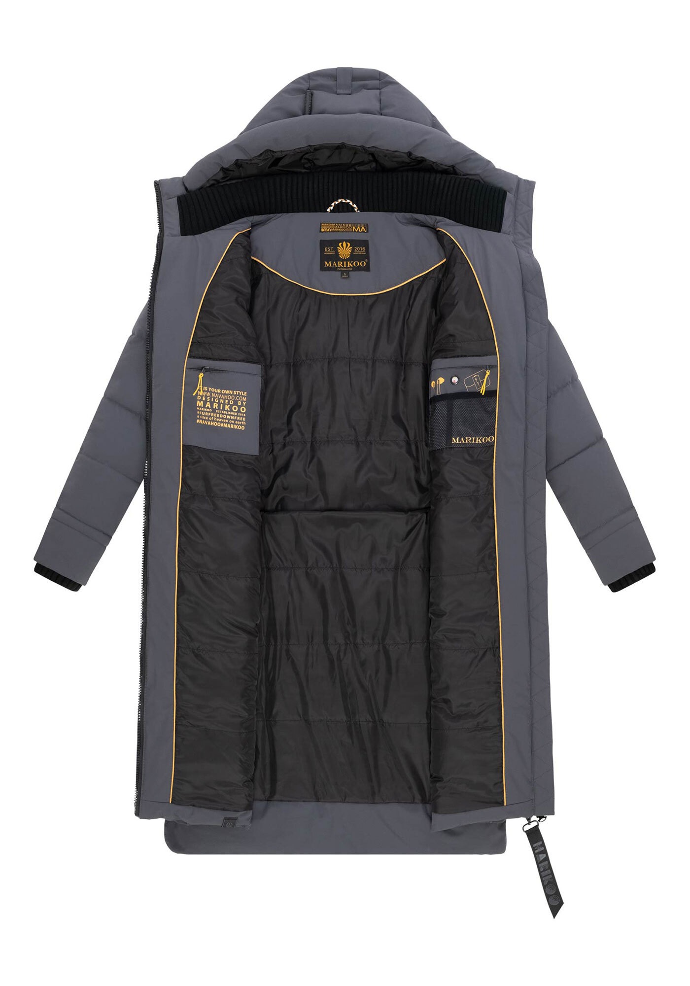 Marikoo Winterjacke »Marikoo Benikoo Damen lange Winterjacke B949«