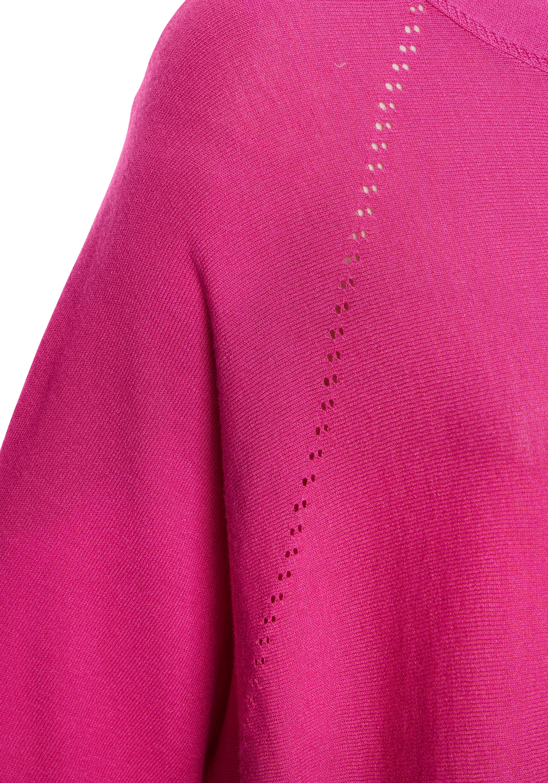 Vivance Kurzarmshirt »mit Lochstrickmuster« aus weichem Viskose-Strick