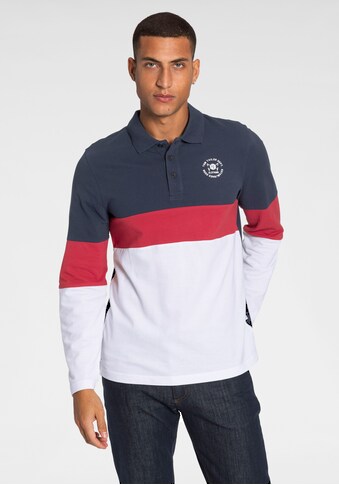 TOM TAILOR Polo Team Langarm-Poloshirt, mit Colorblocking Streifen kaufen