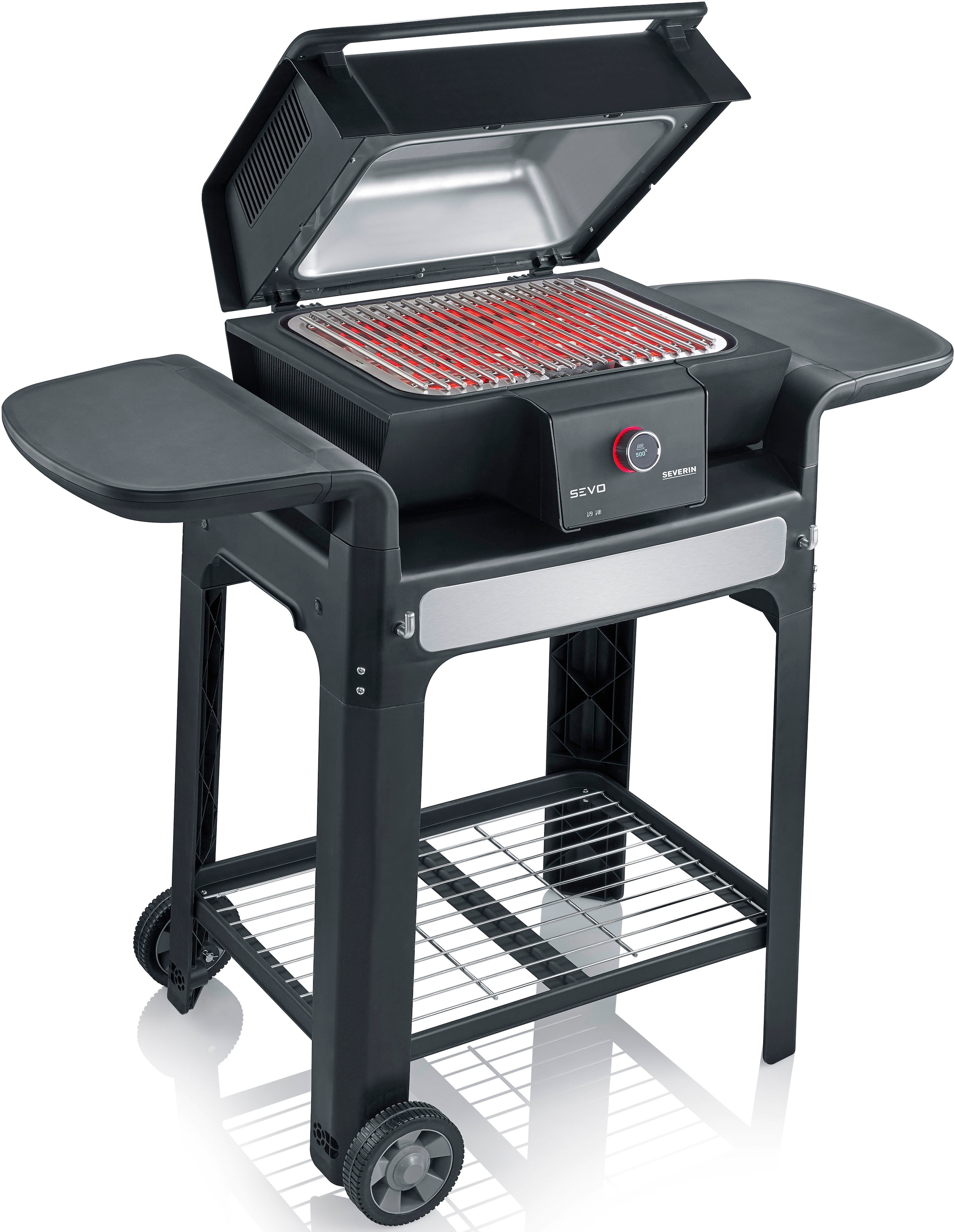 Severin Elektro-Standgrill »SEVO GTS PG 8107«, 3000 W, schneller Start, SAFE TOUCH-Oberfläche, auch als Tischgrill nutzbar
