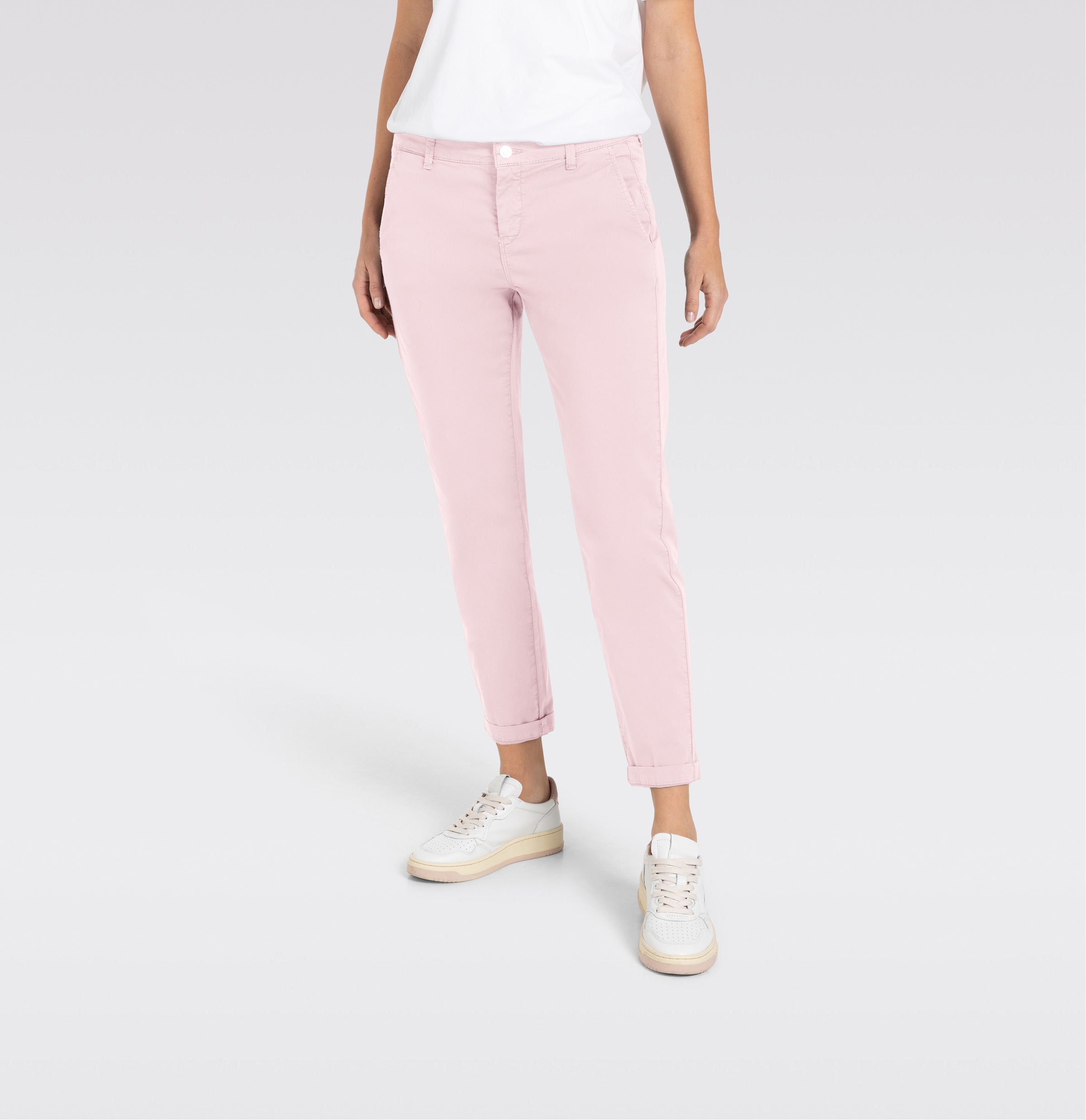 MAC Chinohose »CHINO turn up«, mit dezentem Glanz, elegant und sportiv zugleich