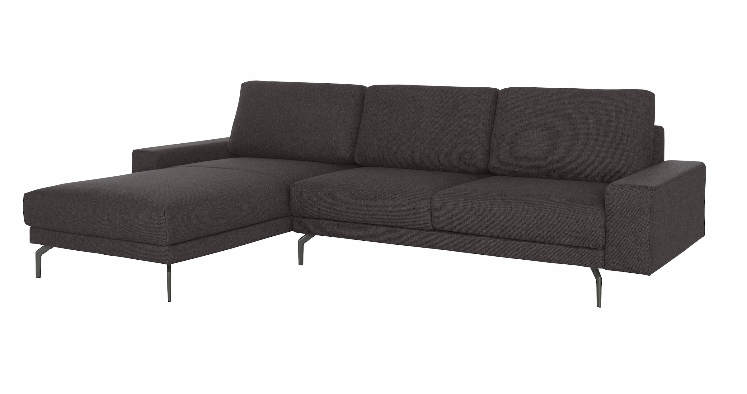 Creation BY ROLF BENZ Ecksofa »CR.450, Designecksofa, Polsterecke, L-Form« Armlehne breit und niedrig, Alugussfüße in umbragrau, Breite 294 cm