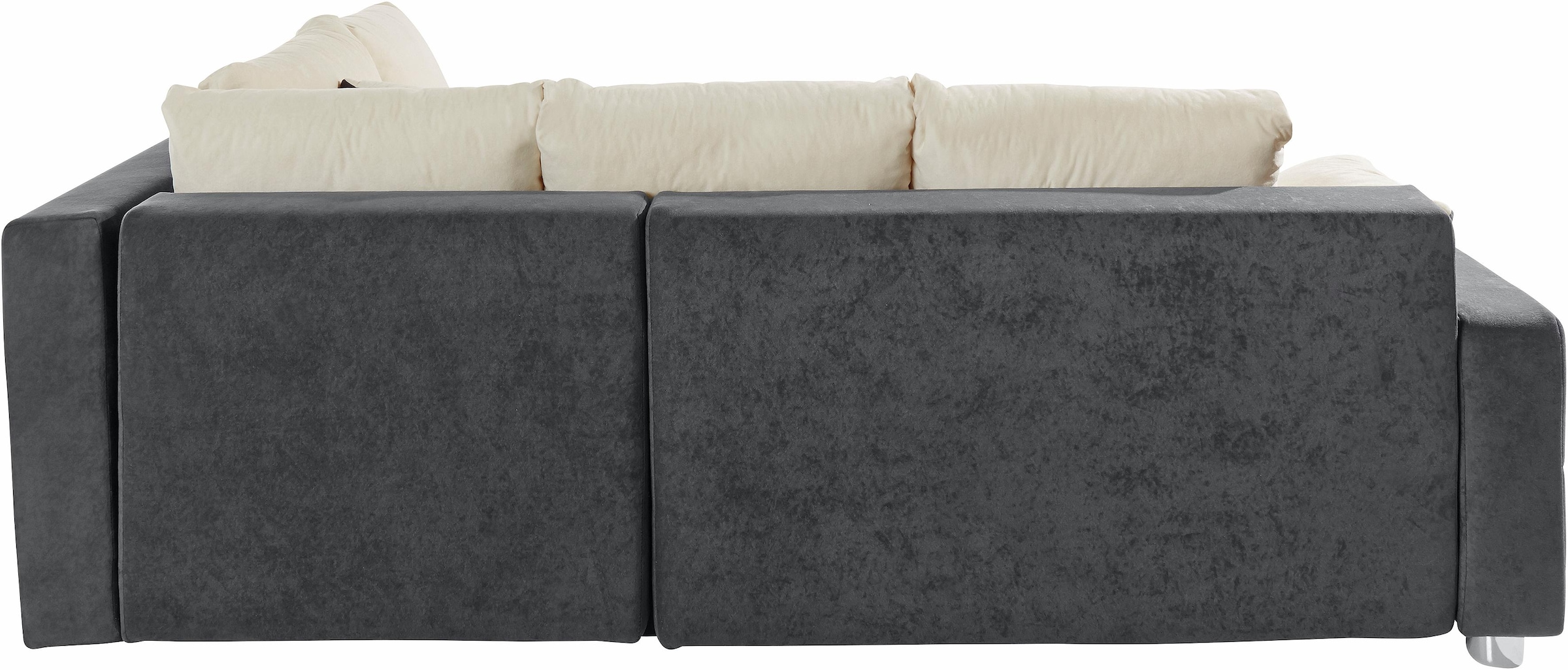 COLLECTION AB Ecksofa »Parma L-Form, B: 224 cm« Bettfunktion, Bettkasten & 2 Zierkissen, Federkern