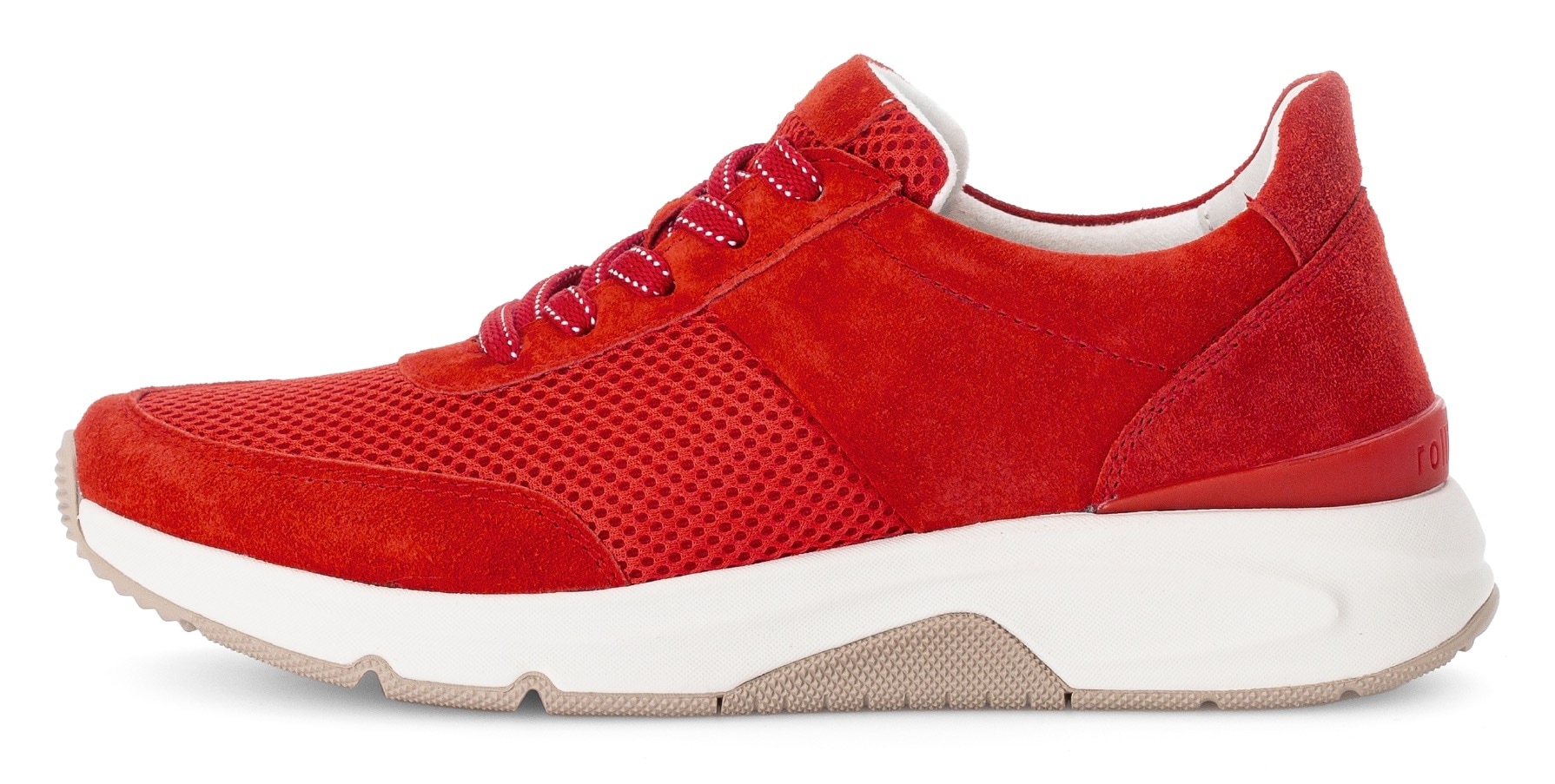 Gabor Rollingsoft Keilsneaker, Freizeitschuh, Halbschuh, Schnürschuh, Logoschriftzug an der Ferse