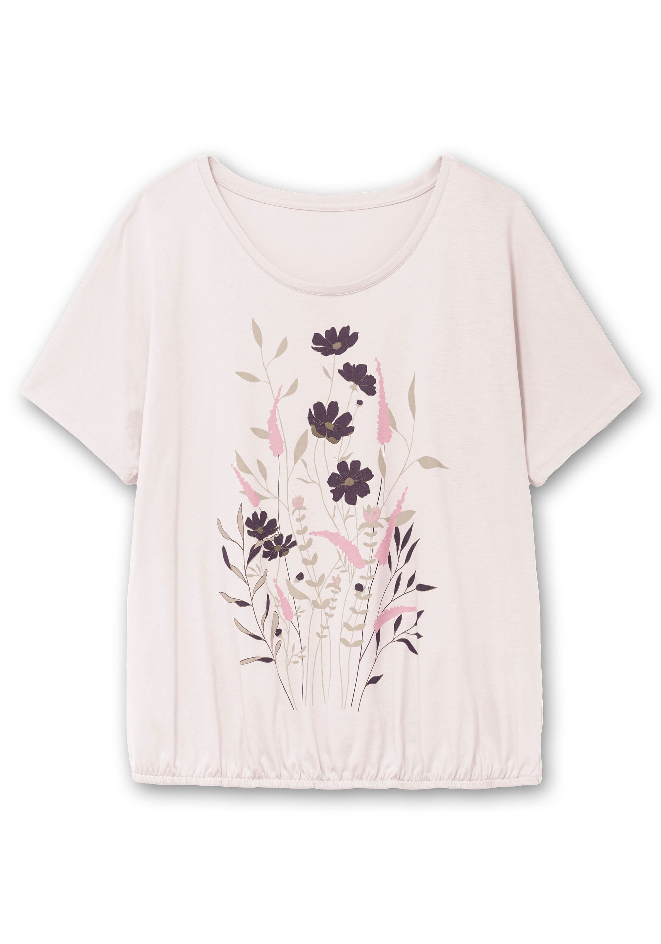 Sheego Rundhalsshirt »Shirt mit Blumen-Frontprint«