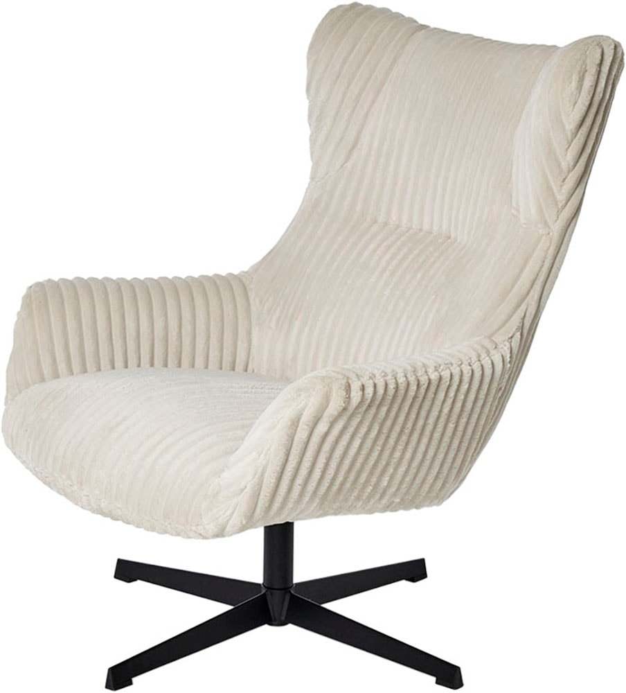 Jahnke Sessel »LOUNGE SNOOZE« Loungesessel, drehbar, dick gepolstert, Armlehnen, weicher Cordbezug