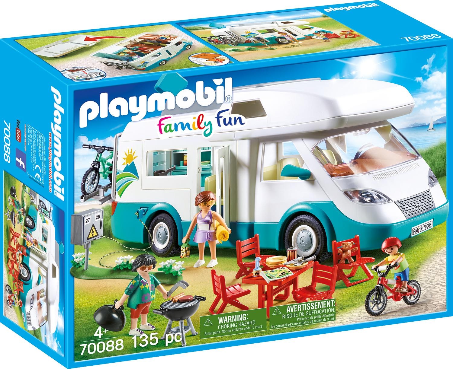 Playmobil® Konstruktions-Spielset »Familien-Wohnmobil, Family Fun«, (135 St.), Made in Europe