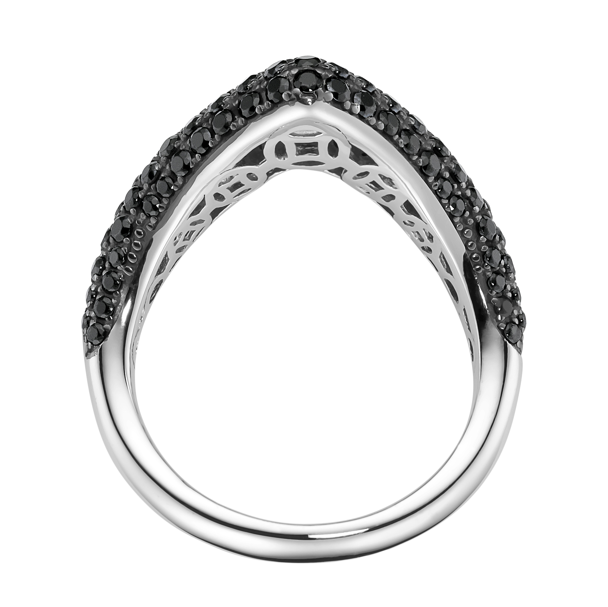 GIORGIO MARTELLO MILANO Silberring »Ring mit Zirkonia oder schwarzem Spinell, Silber 925«